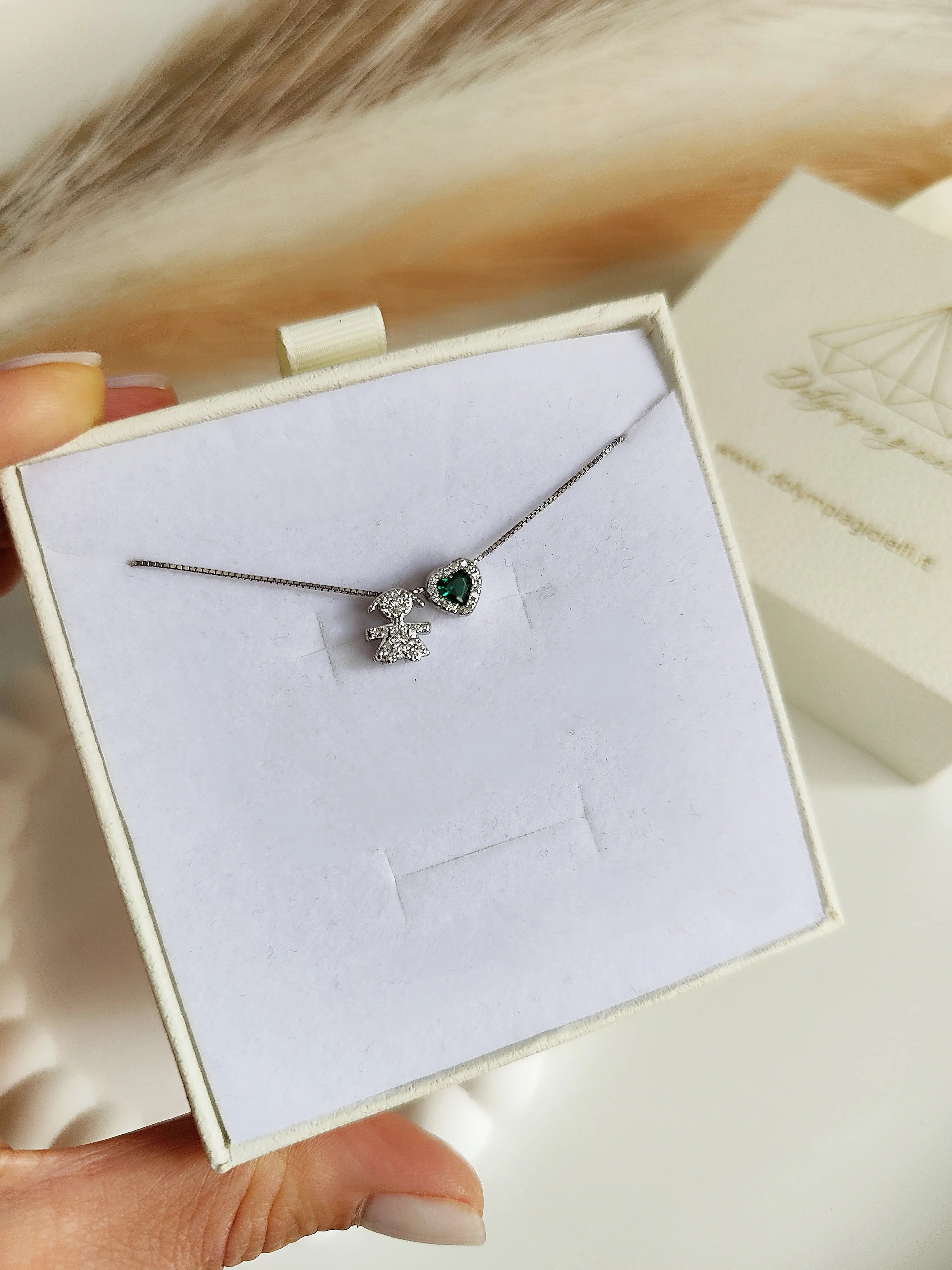 Collana Baby Singolo Cuore Piccolo - Filo Singolo