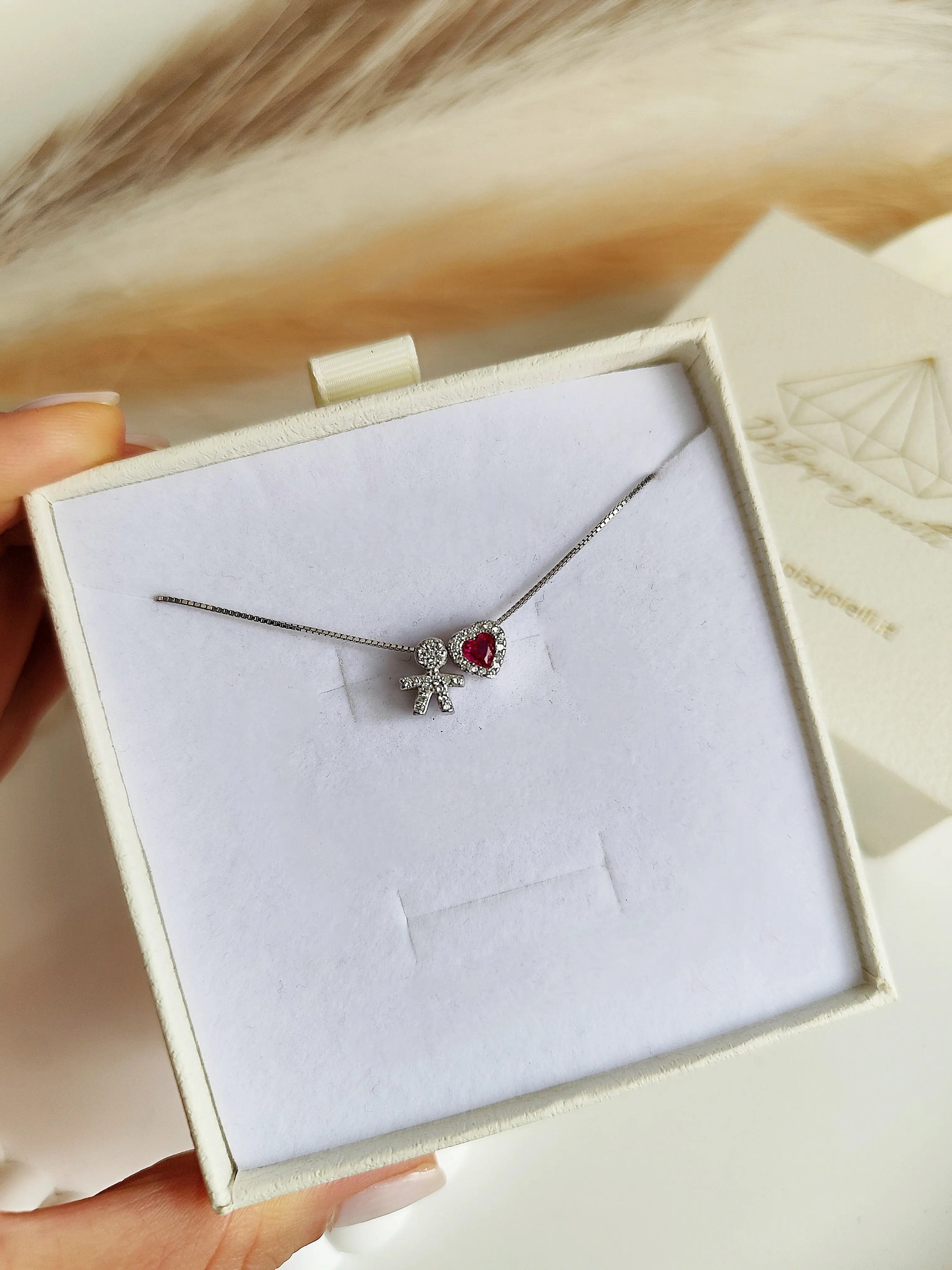 Collana Baby Singolo Cuore Piccolo - Filo Singolo