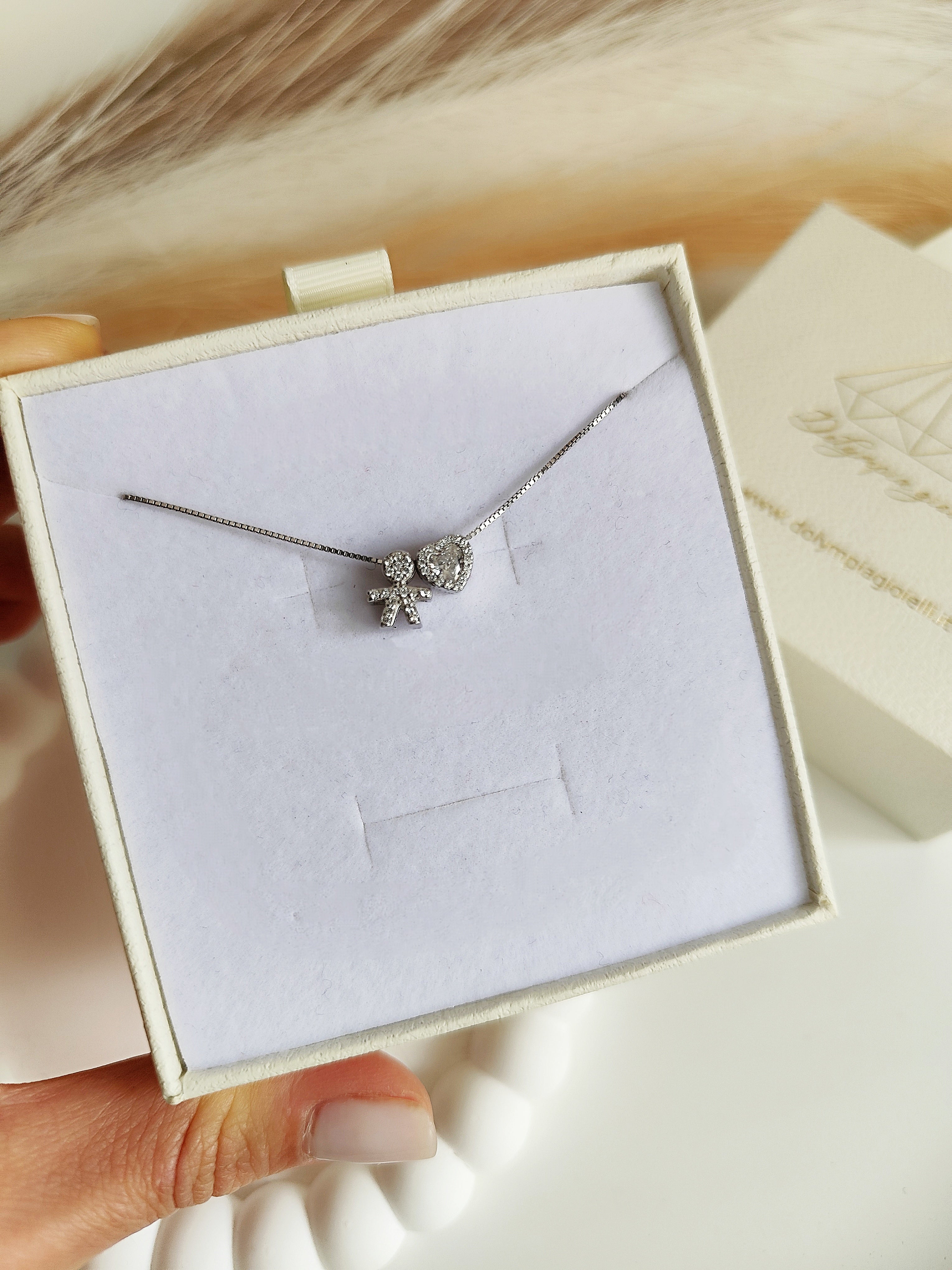 Collana Baby Singolo Cuore Piccolo - Filo Singolo