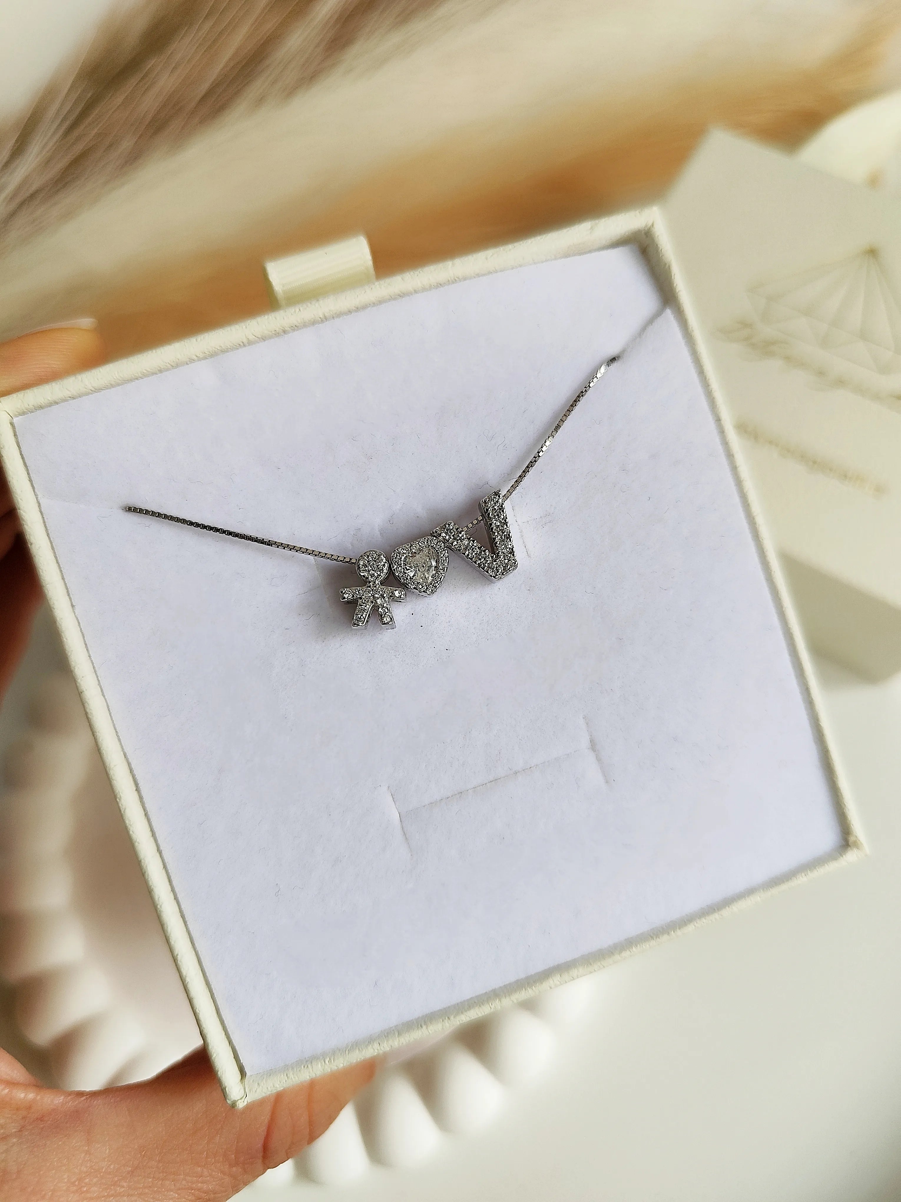 Collana Baby Cuore Piccolo con Iniziali - Filo Singolo