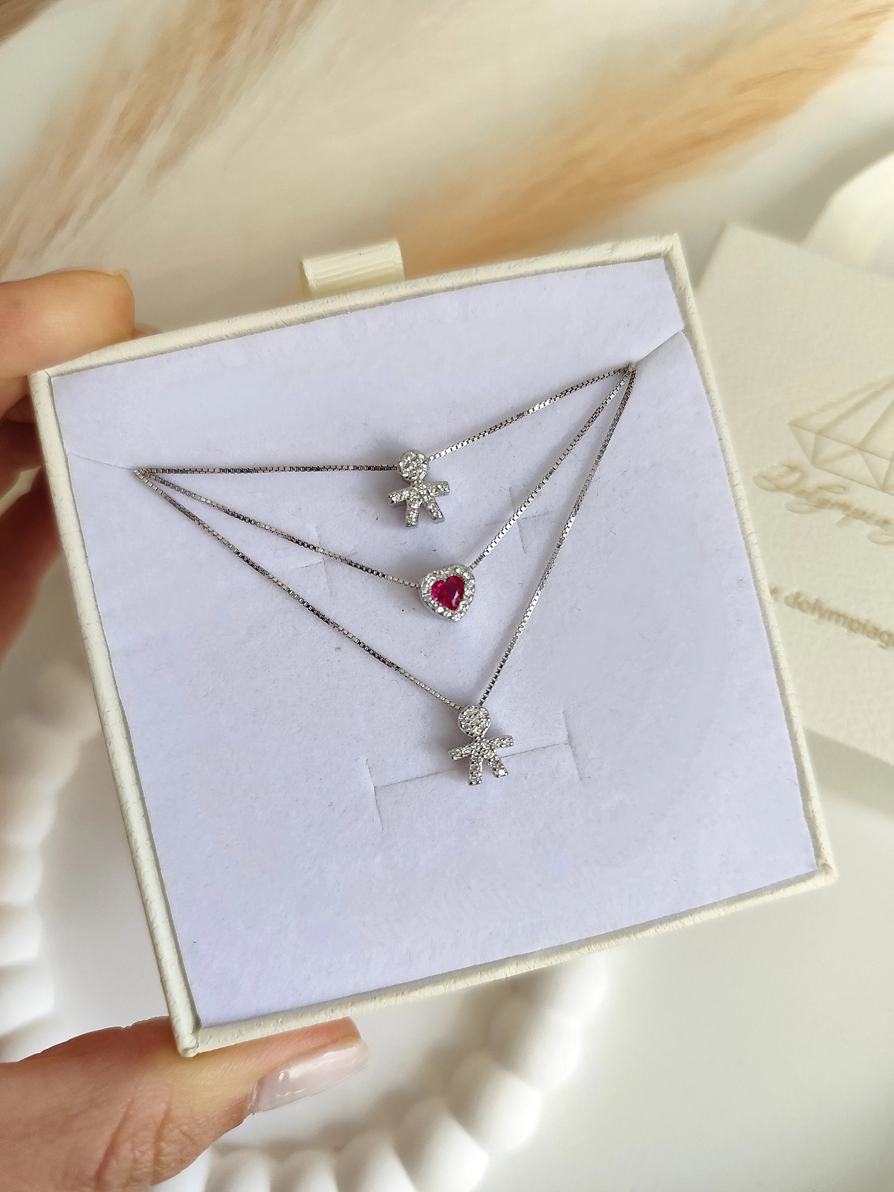 Collana Baby Cuore Piccolo - Tre Fili