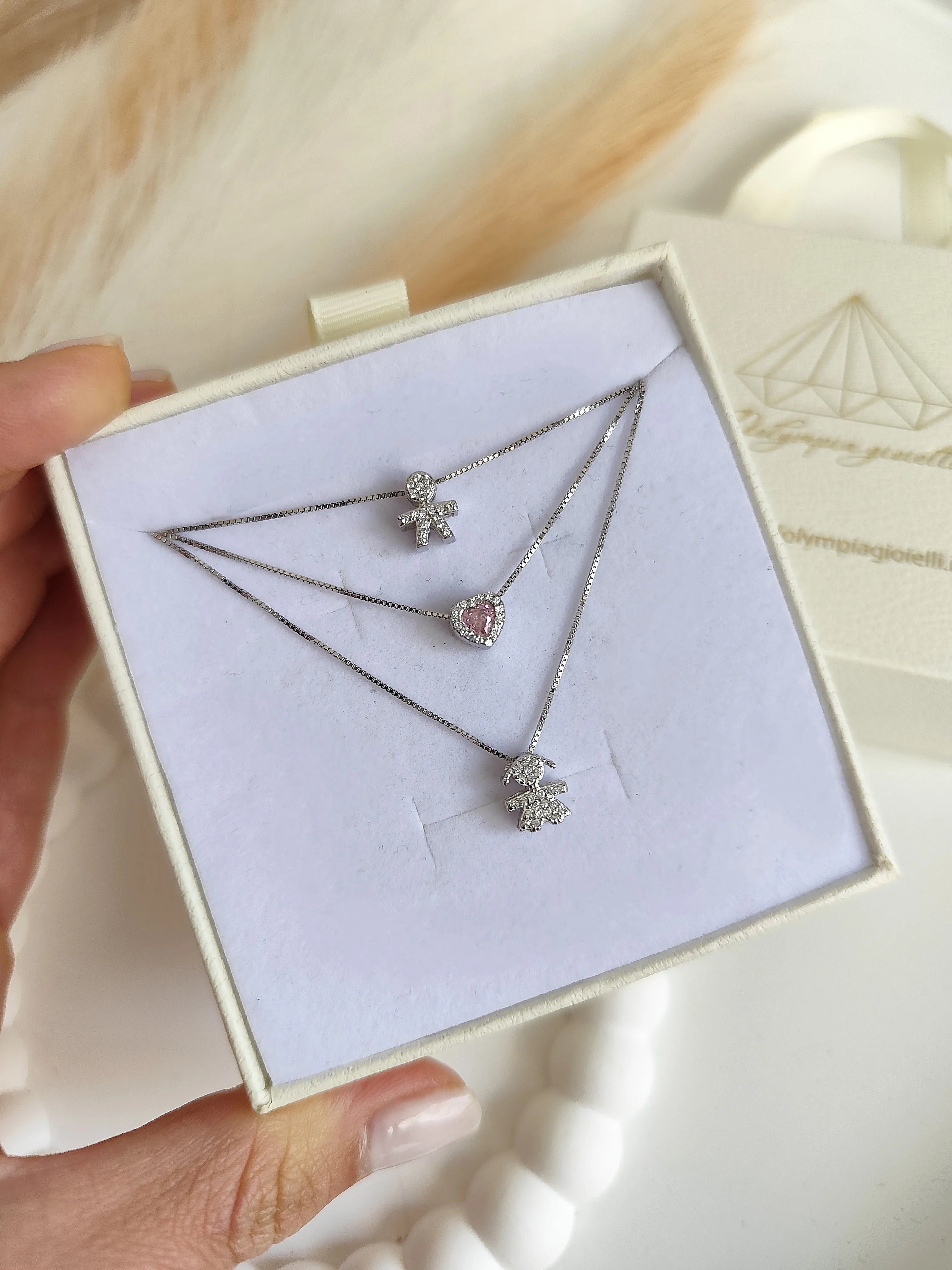 Collana Baby Cuore Piccolo - Tre Fili
