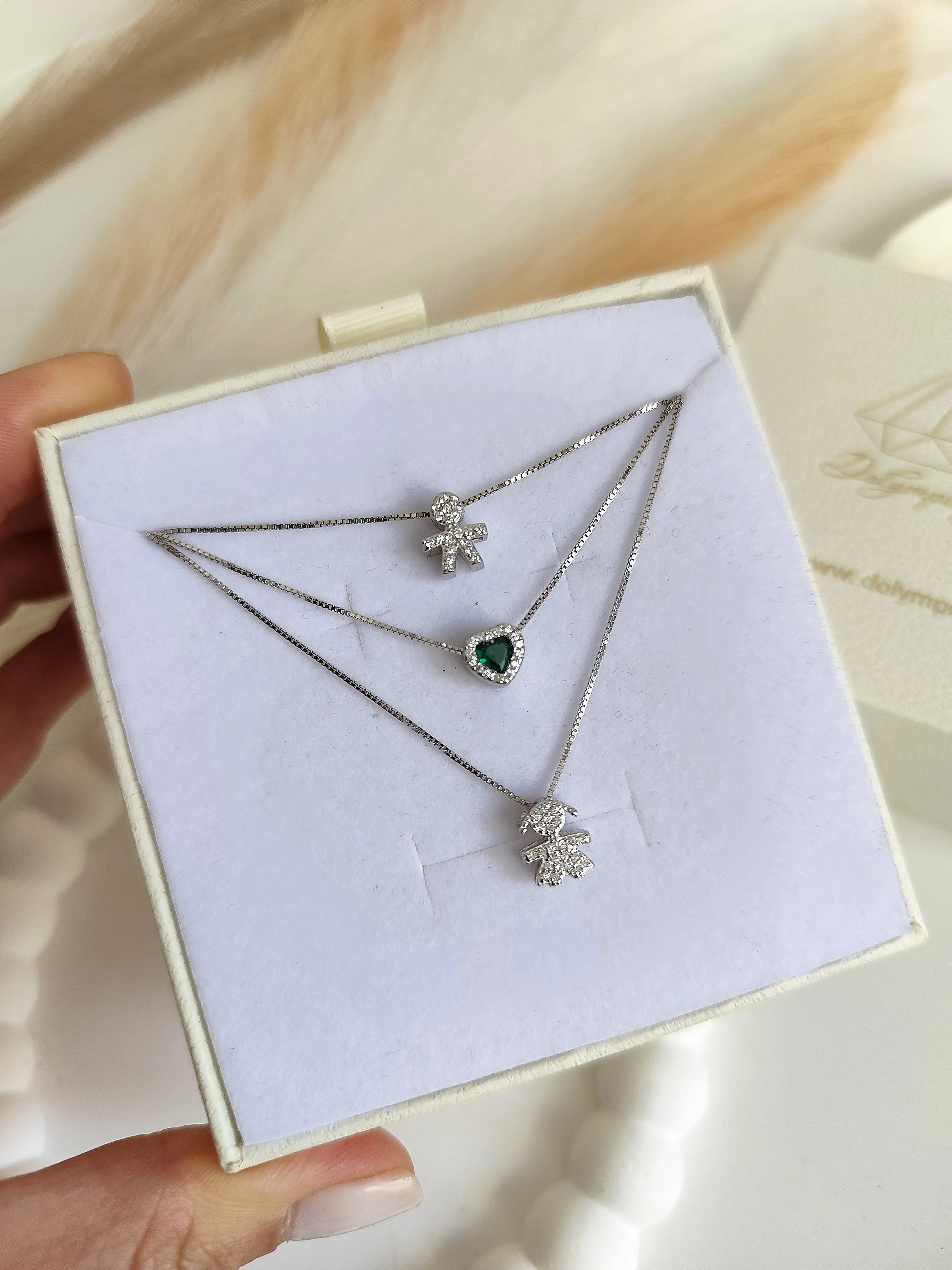 Collana Baby Cuore Piccolo - Tre Fili
