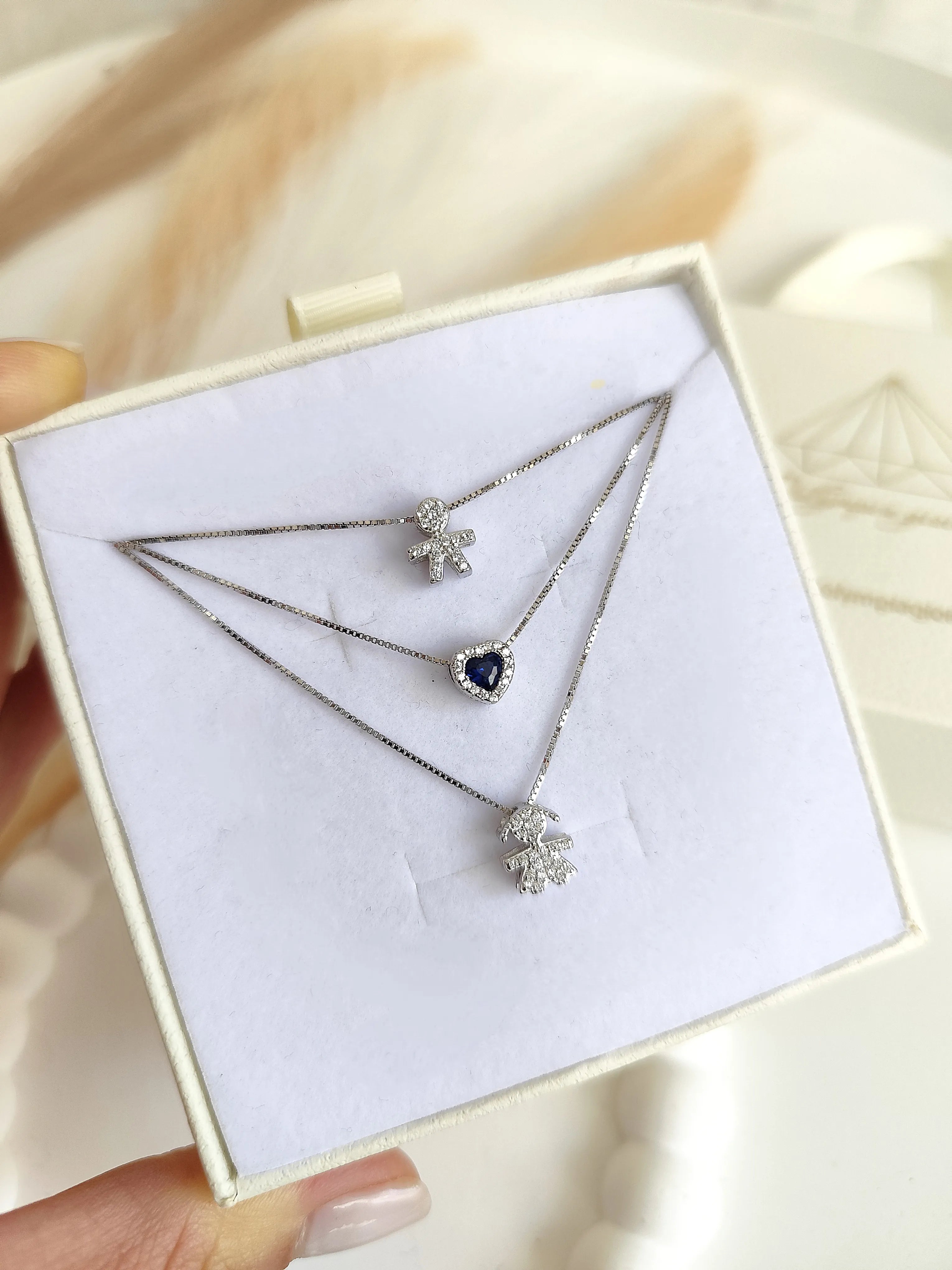 Collana Baby Cuore Piccolo - Tre Fili