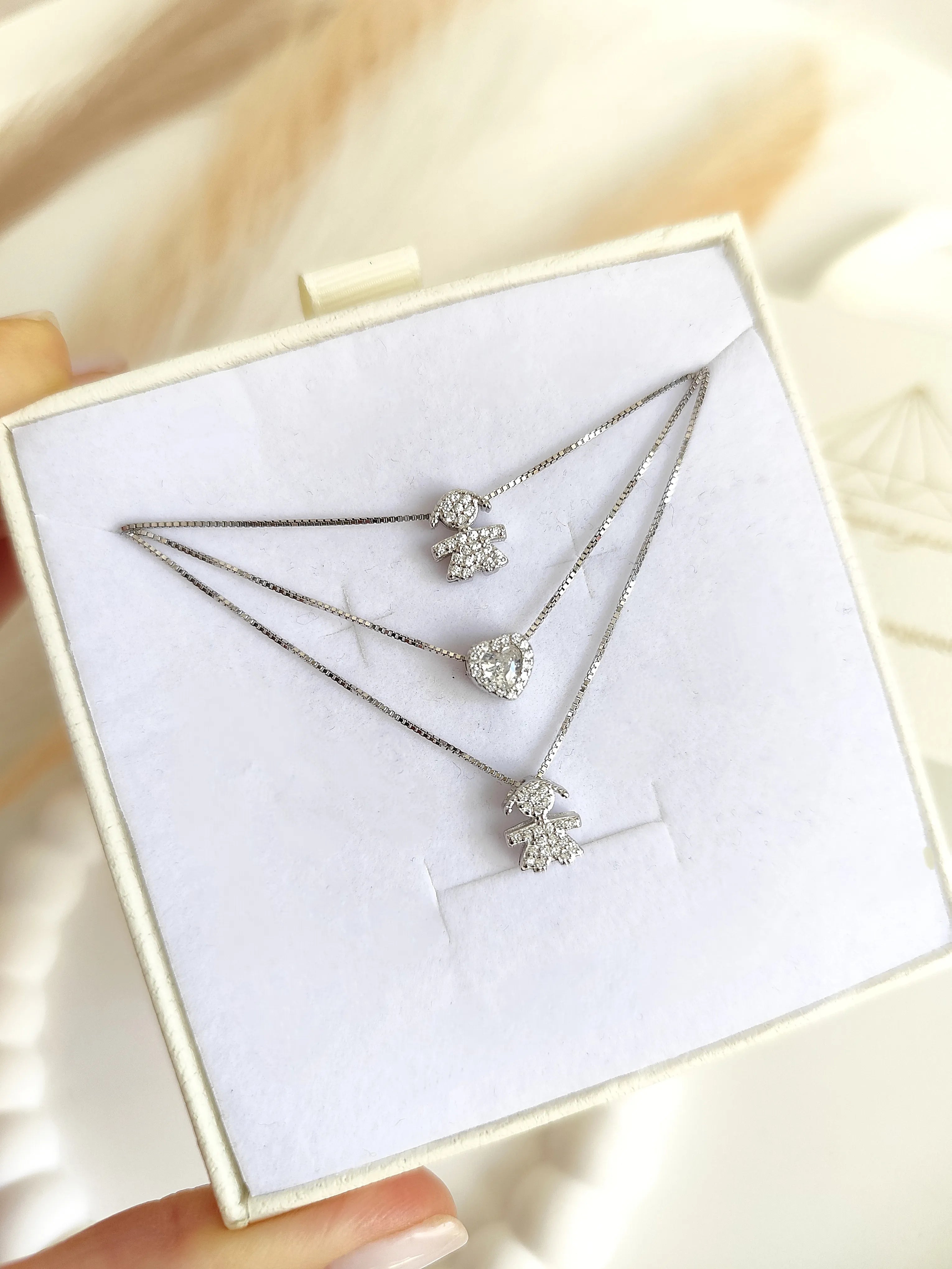 Collana Baby Cuore Piccolo - Tre Fili