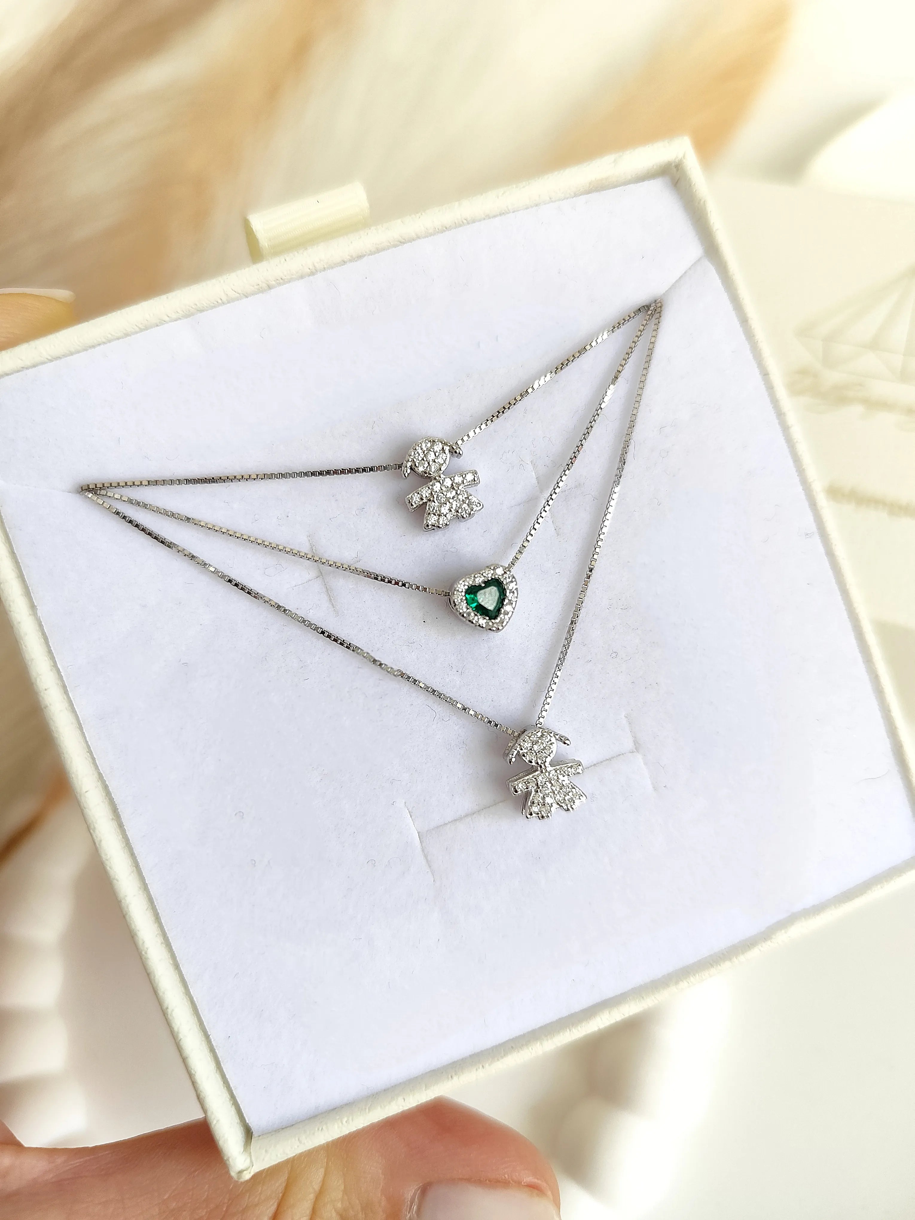Collana Baby Cuore Piccolo - Tre Fili