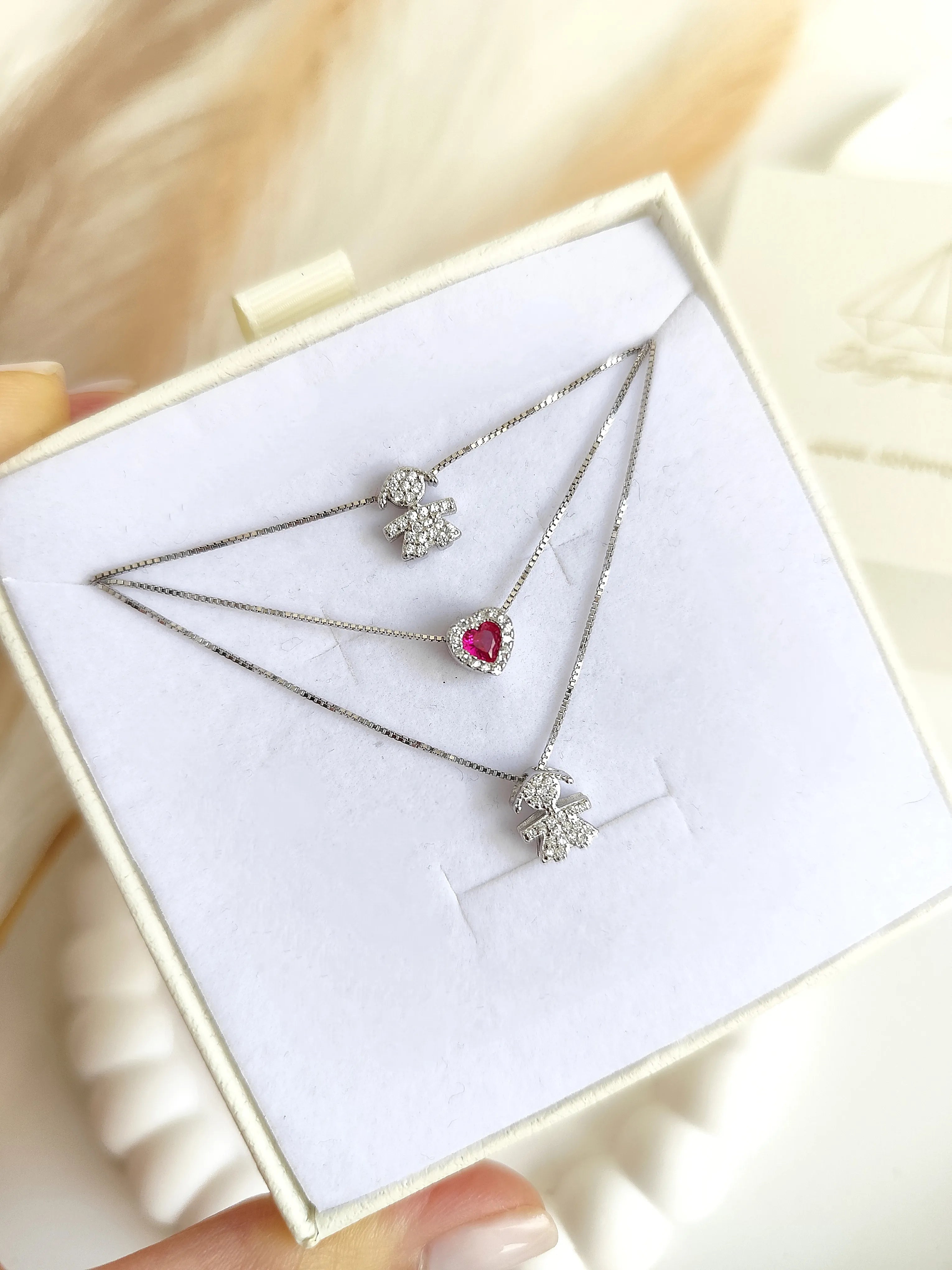Collana Baby Cuore Piccolo - Tre Fili