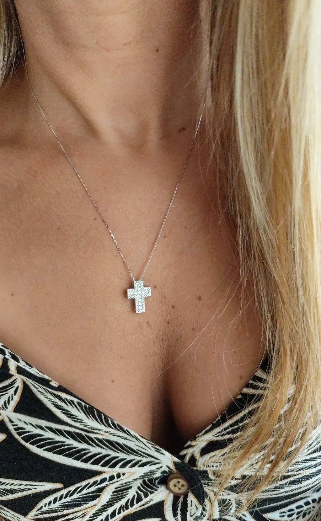 Collana Croce Zirconata Classica