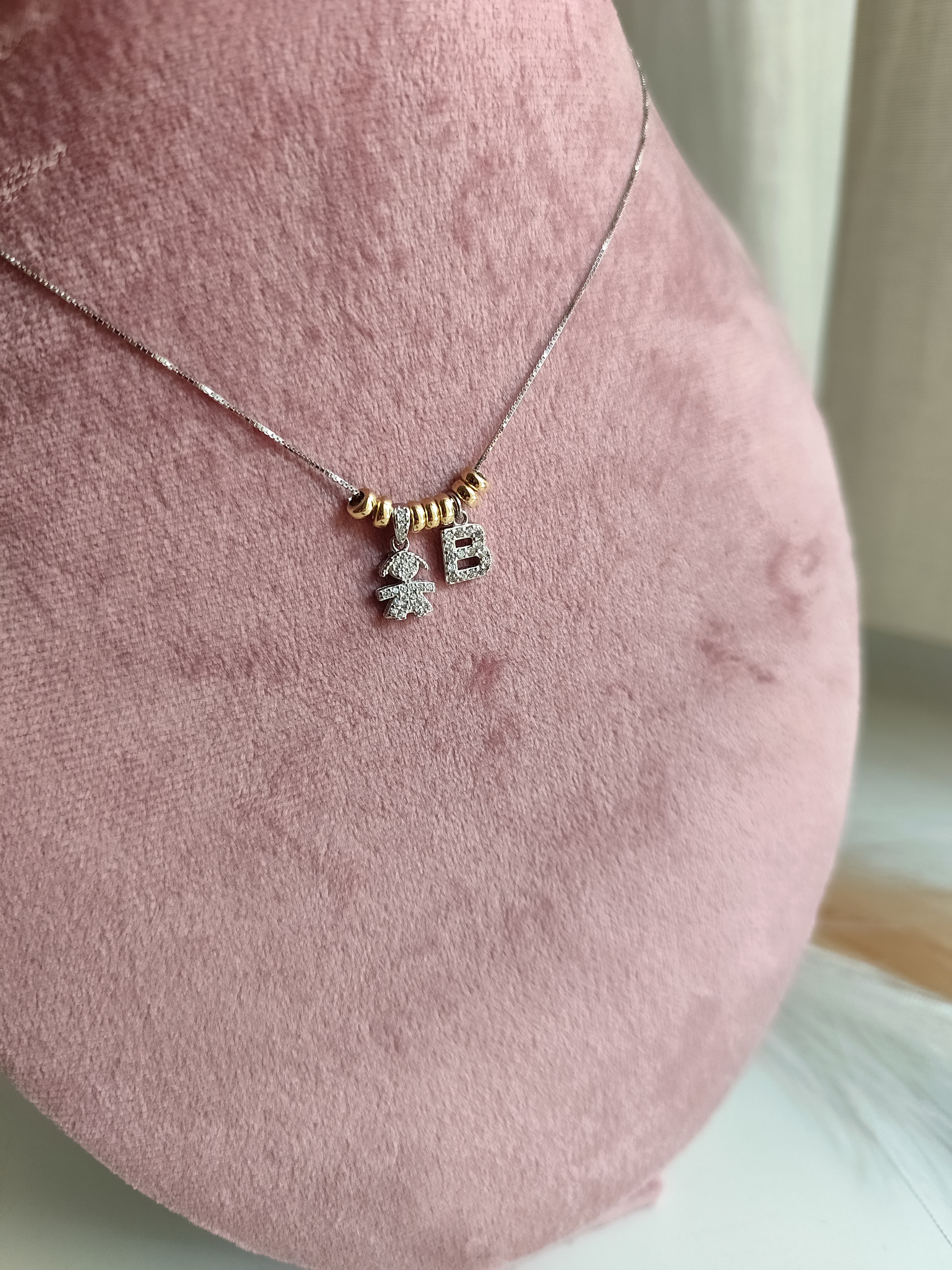 Collana Baby Charms e Iniziale Charms - Filo Singolo