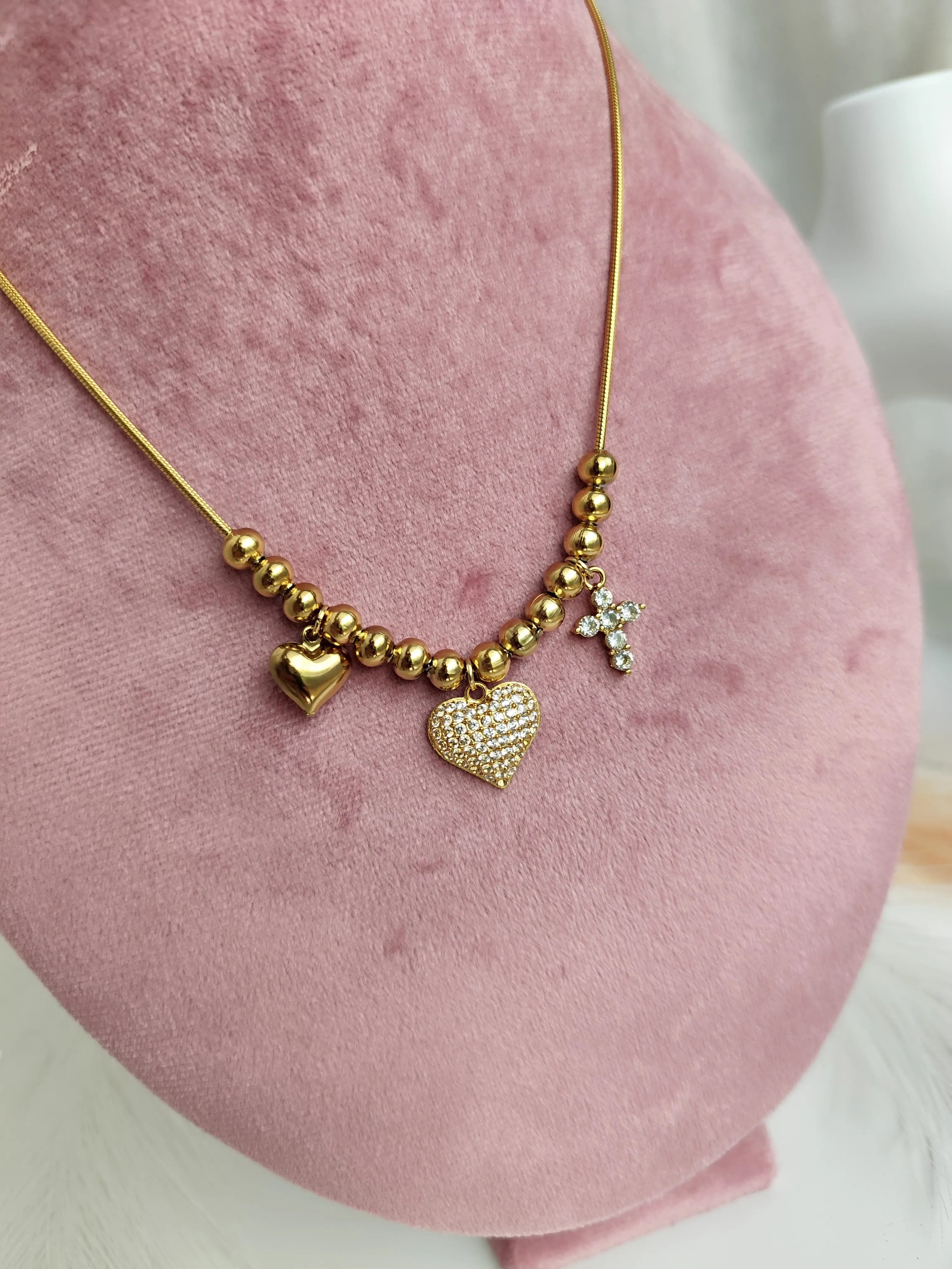Collana Cuori Zirconia
