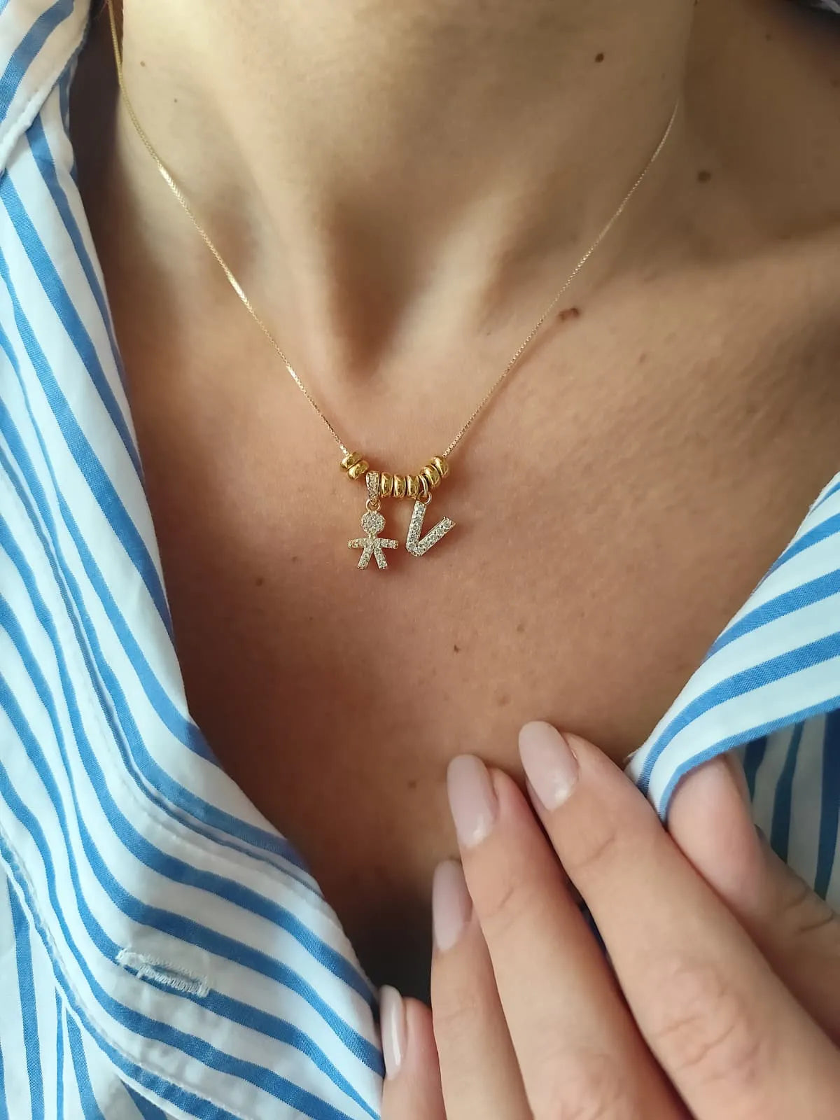 Collana Baby Charm Gold e Iniziale