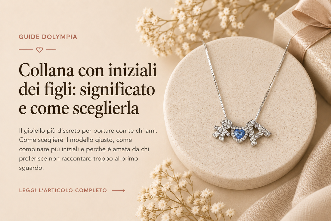 Collana con iniziali dei figli: significato e come sceglierla