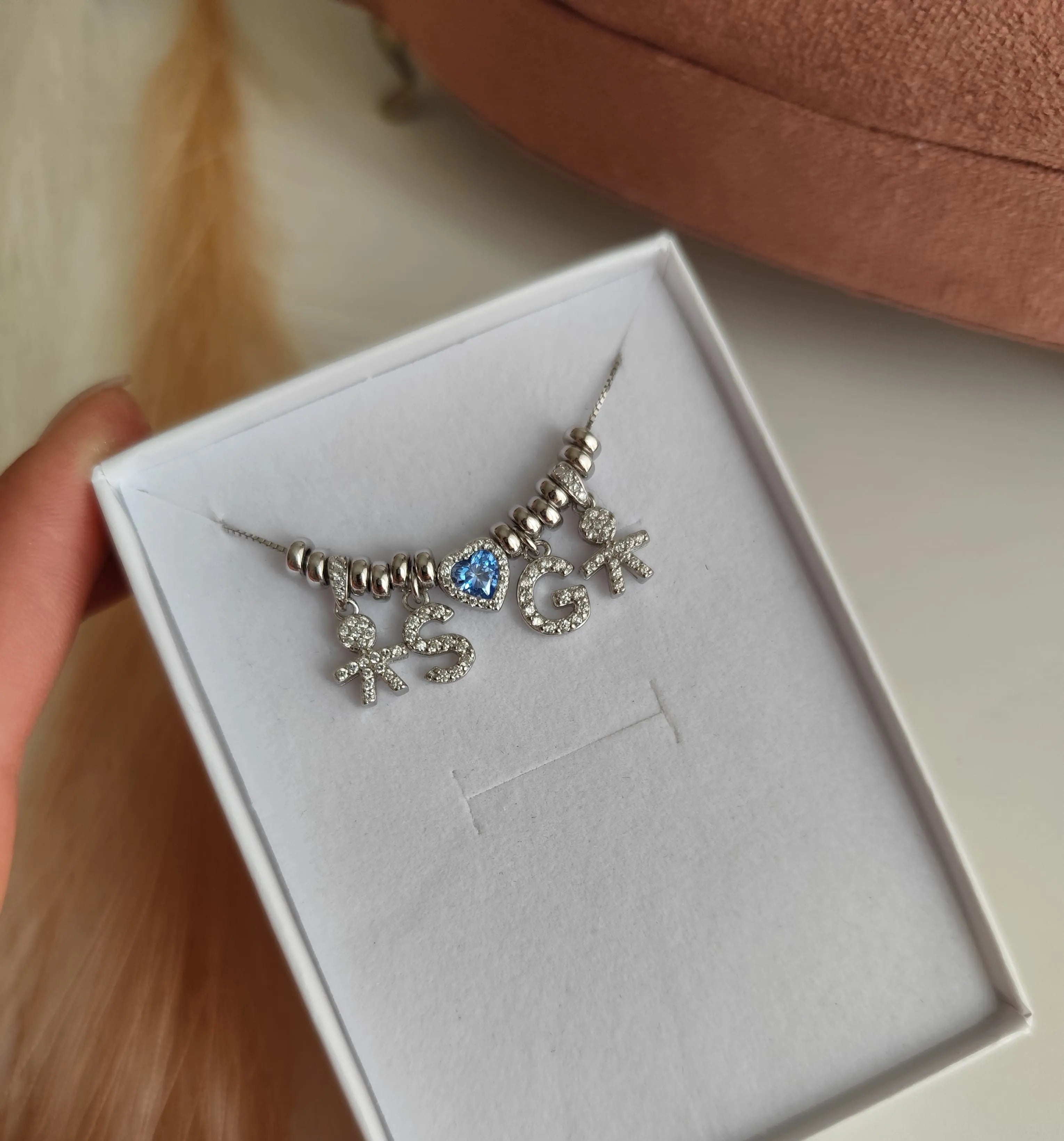 Collana Baby Charms e Iniziali - Filo Singolo