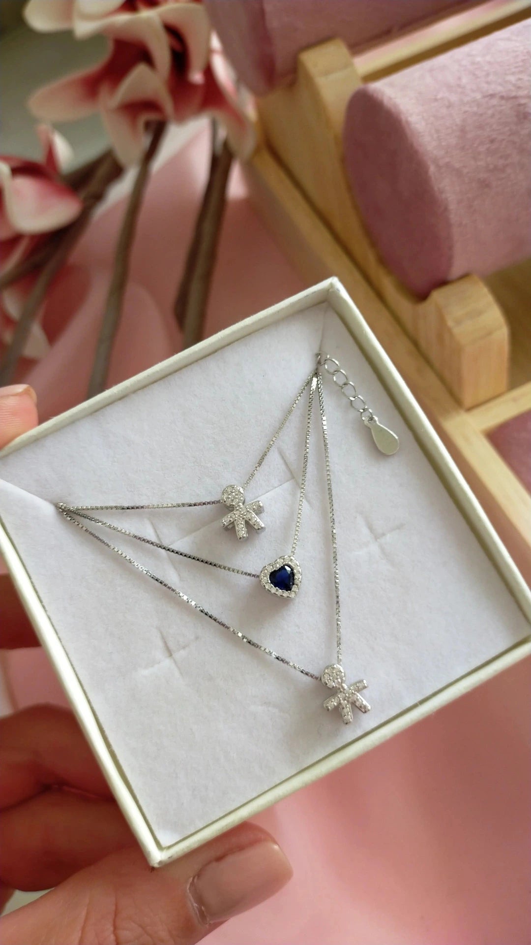 Collana Baby Cuore Piccolo - Tre Fili