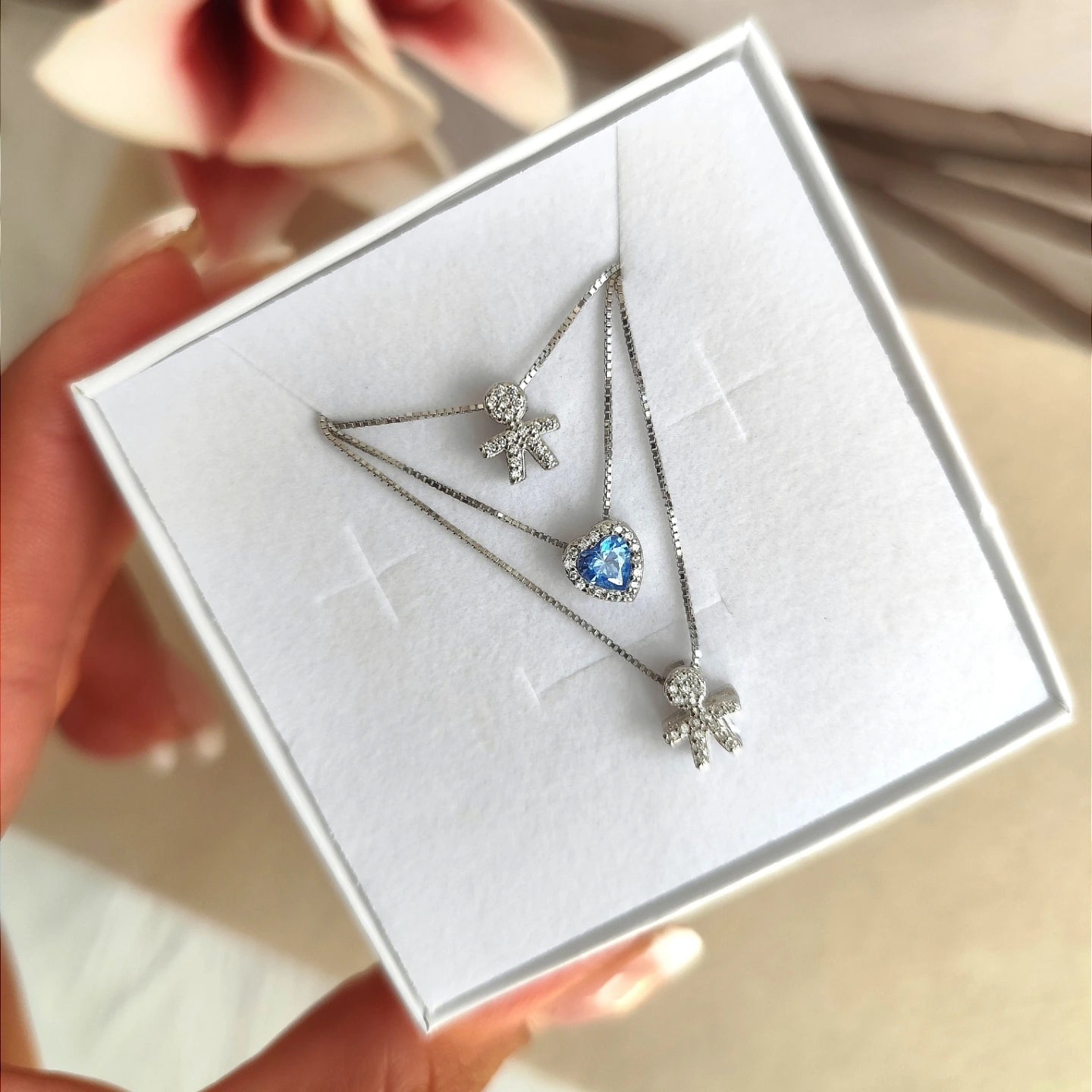 Collana Baby Cuore Piccolo - Tre Fili