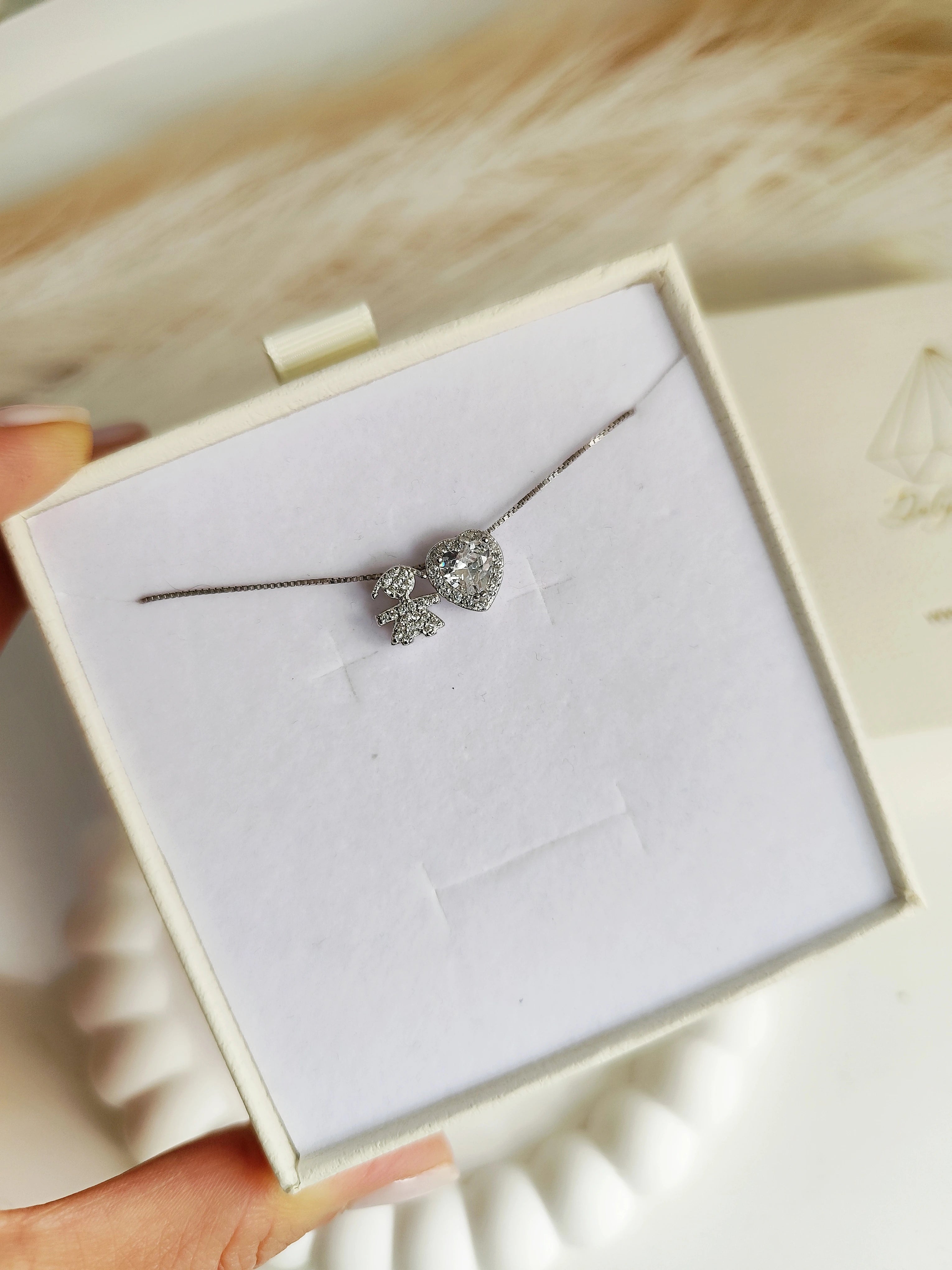 Collana Baby Singolo Cuore Grande - Filo Singolo