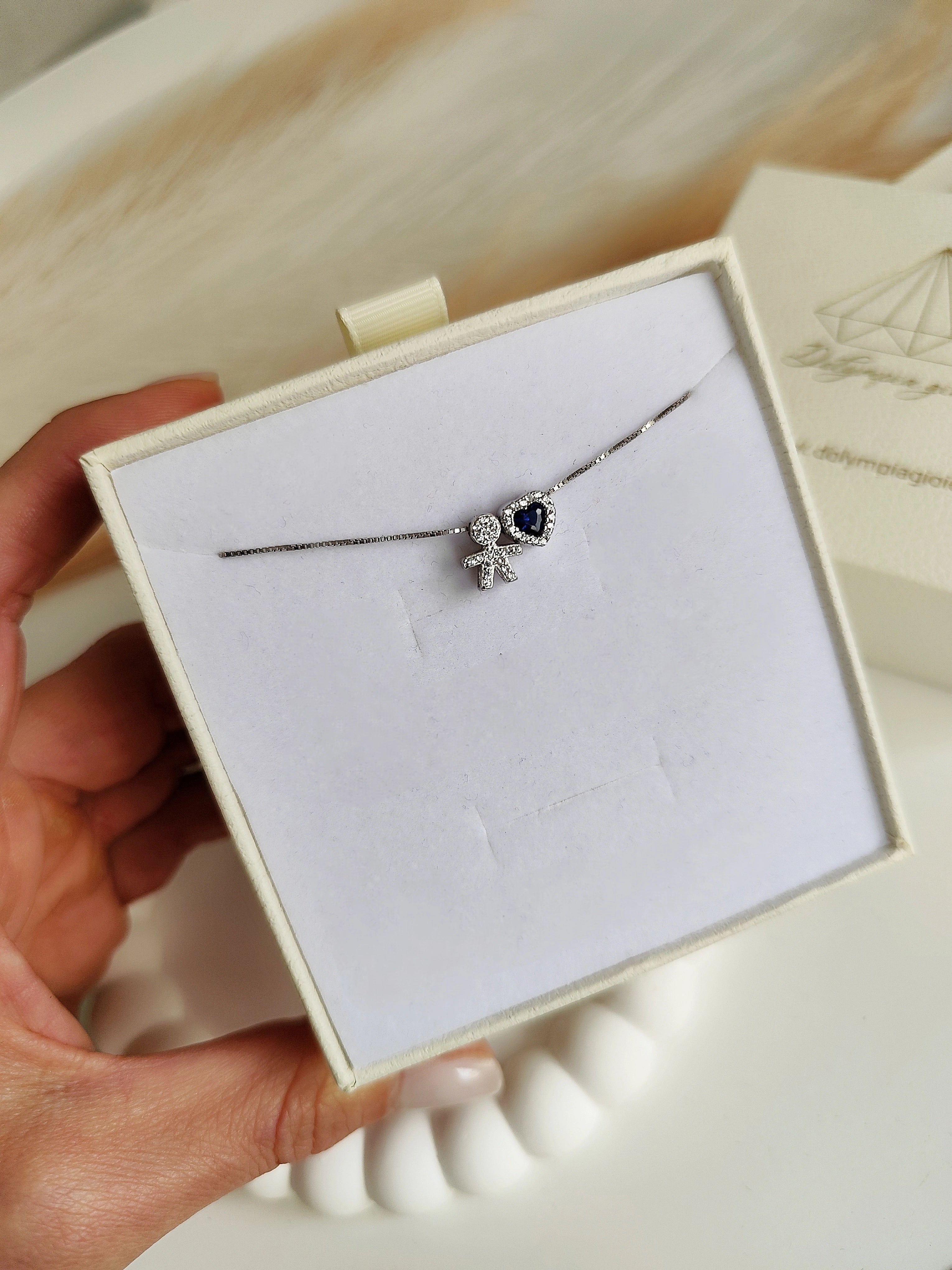 Collana Baby Singolo Cuore Piccolo - Filo Singolo