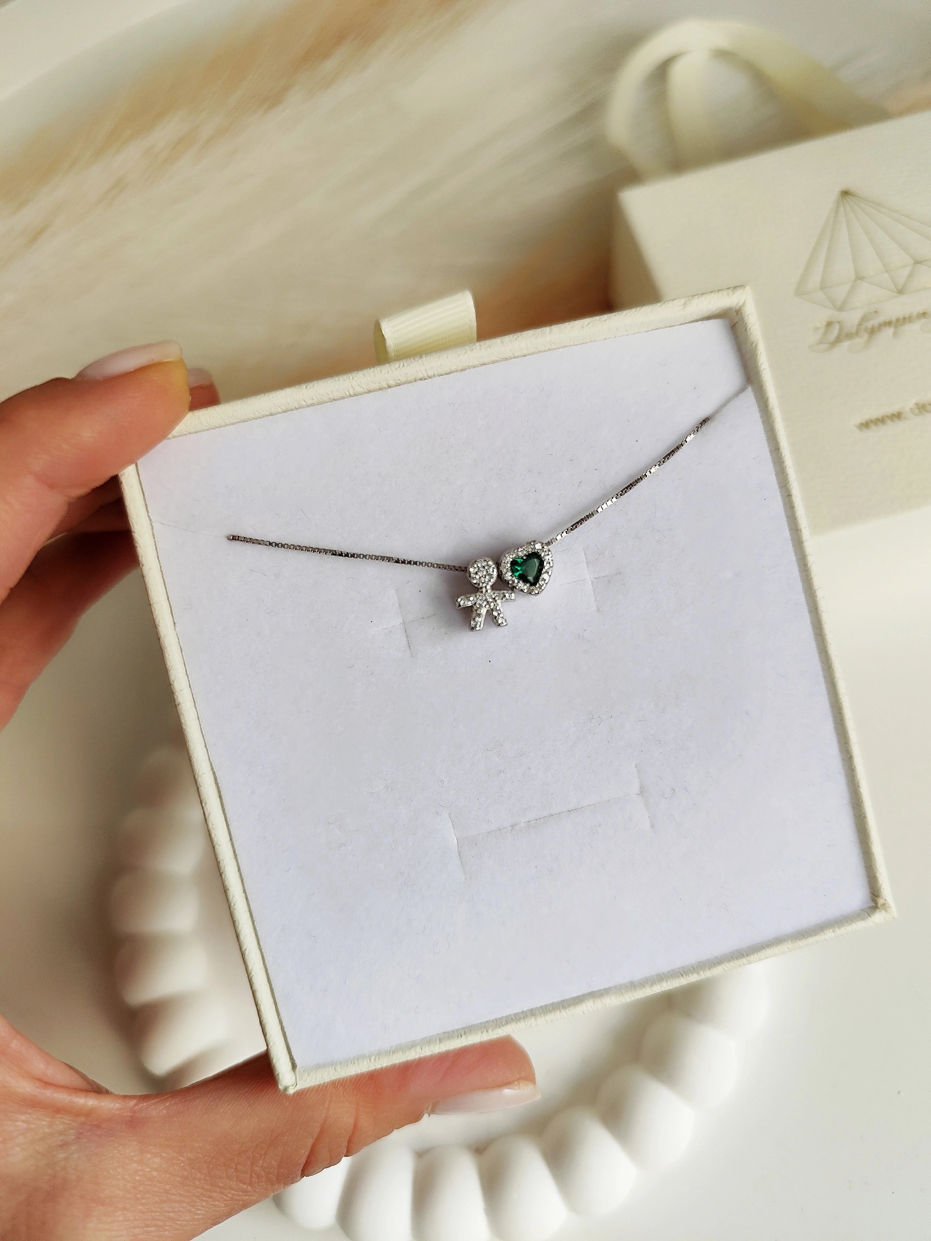 Collana Baby Singolo Cuore Piccolo - Filo Singolo