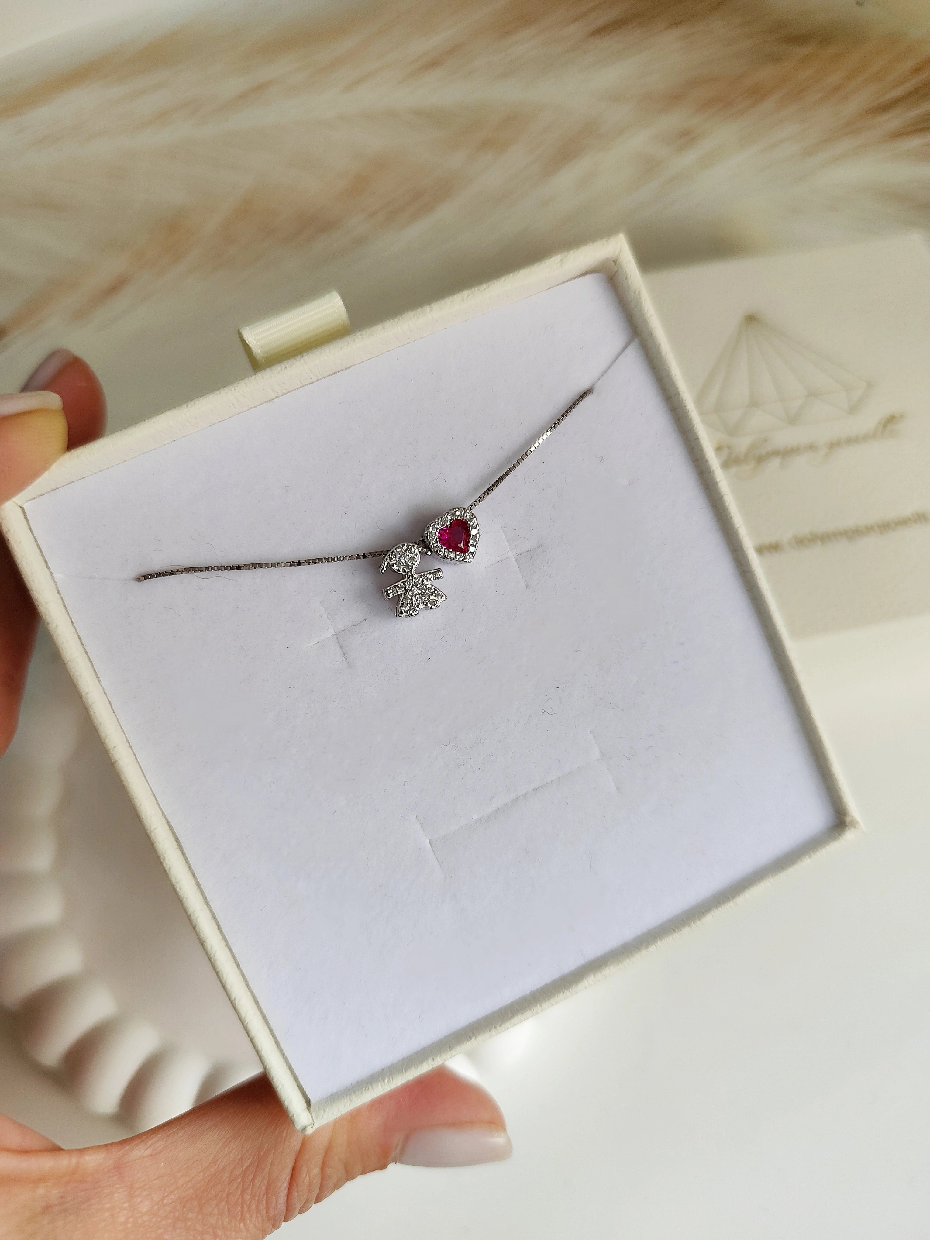 Collana Baby Singolo Cuore Piccolo - Filo Singolo