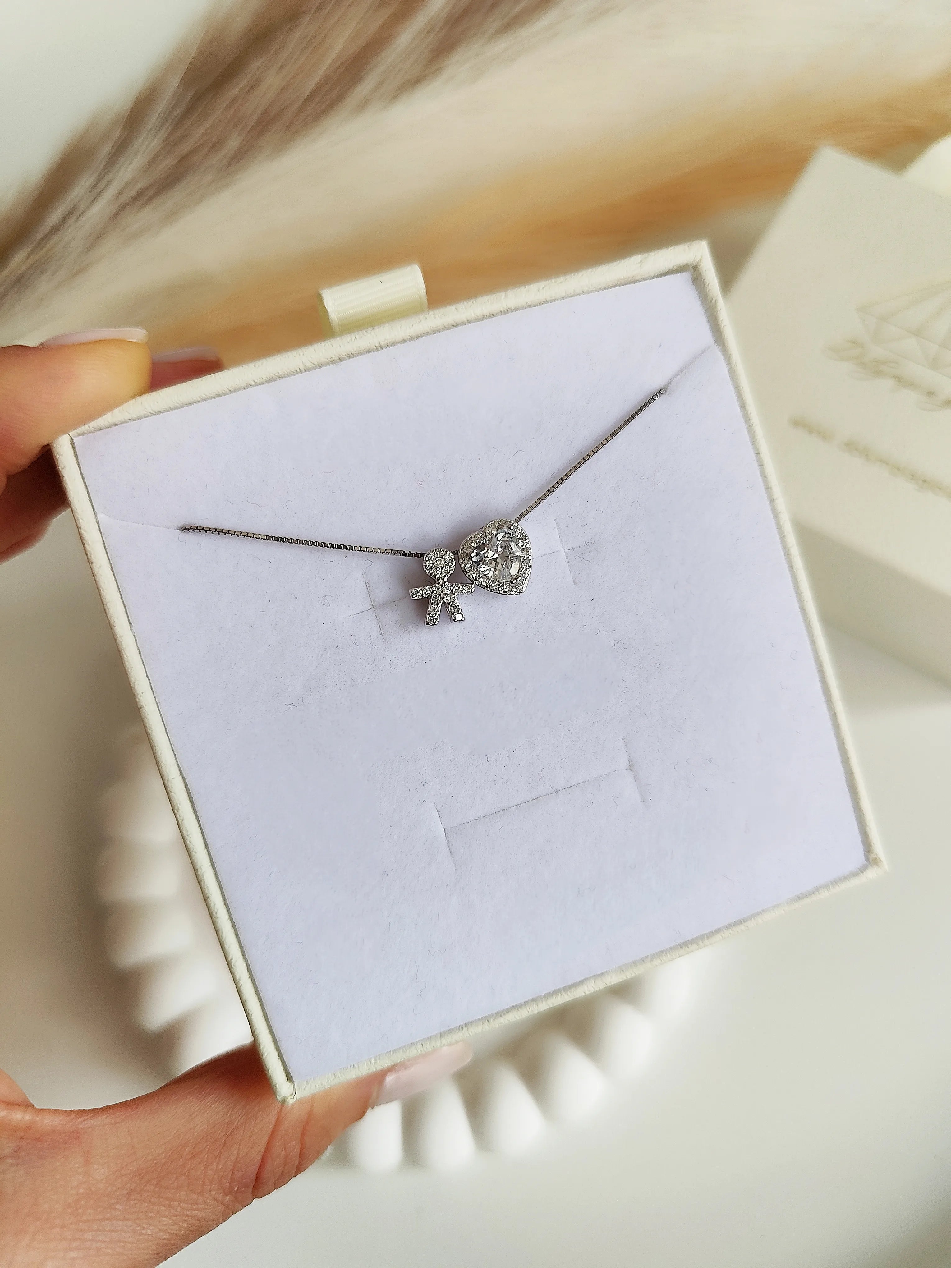 Collana Baby Singolo Cuore Grande - Filo Singolo