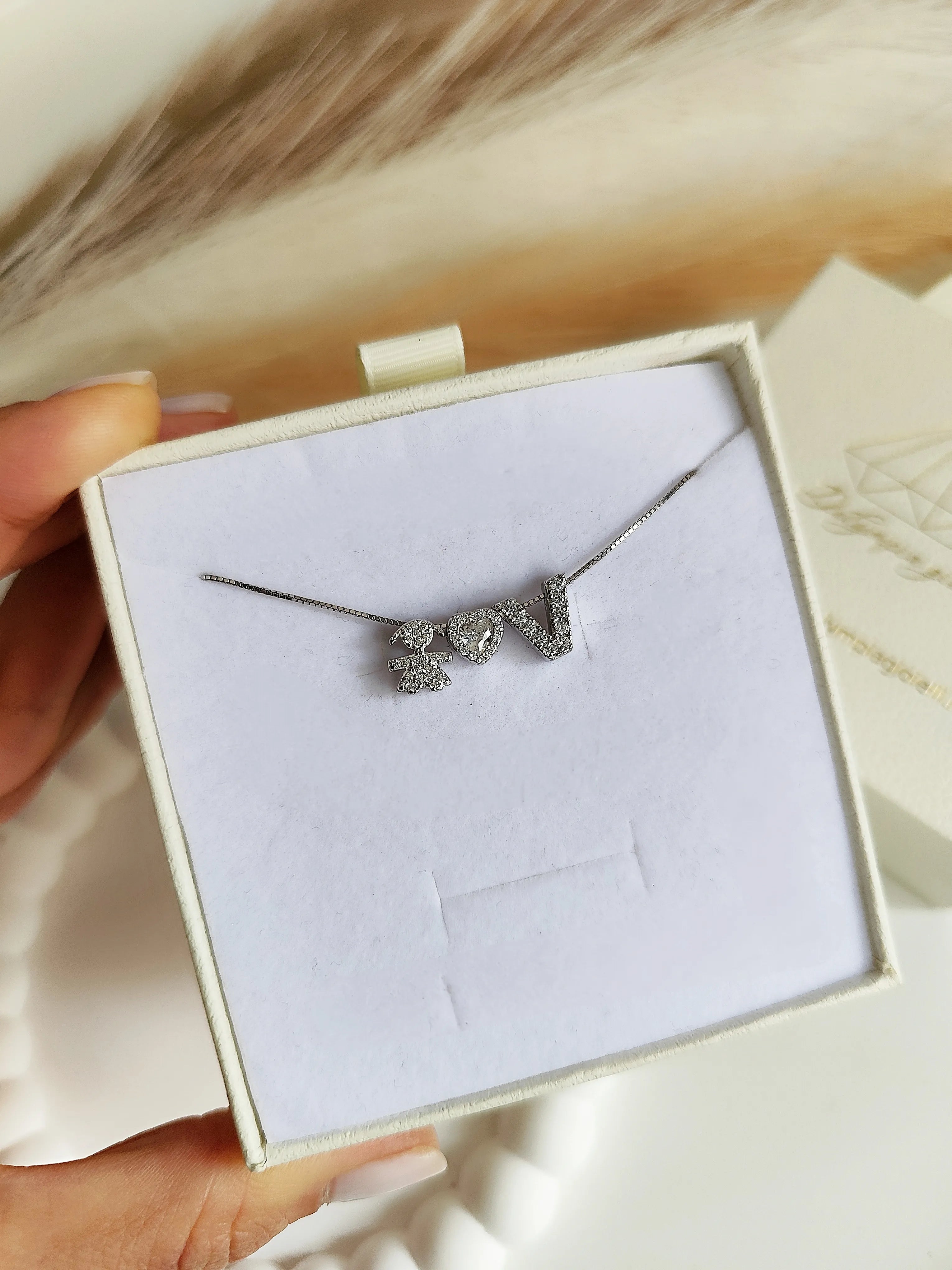 Collana Baby Cuore Piccolo con Iniziali - Filo Singolo