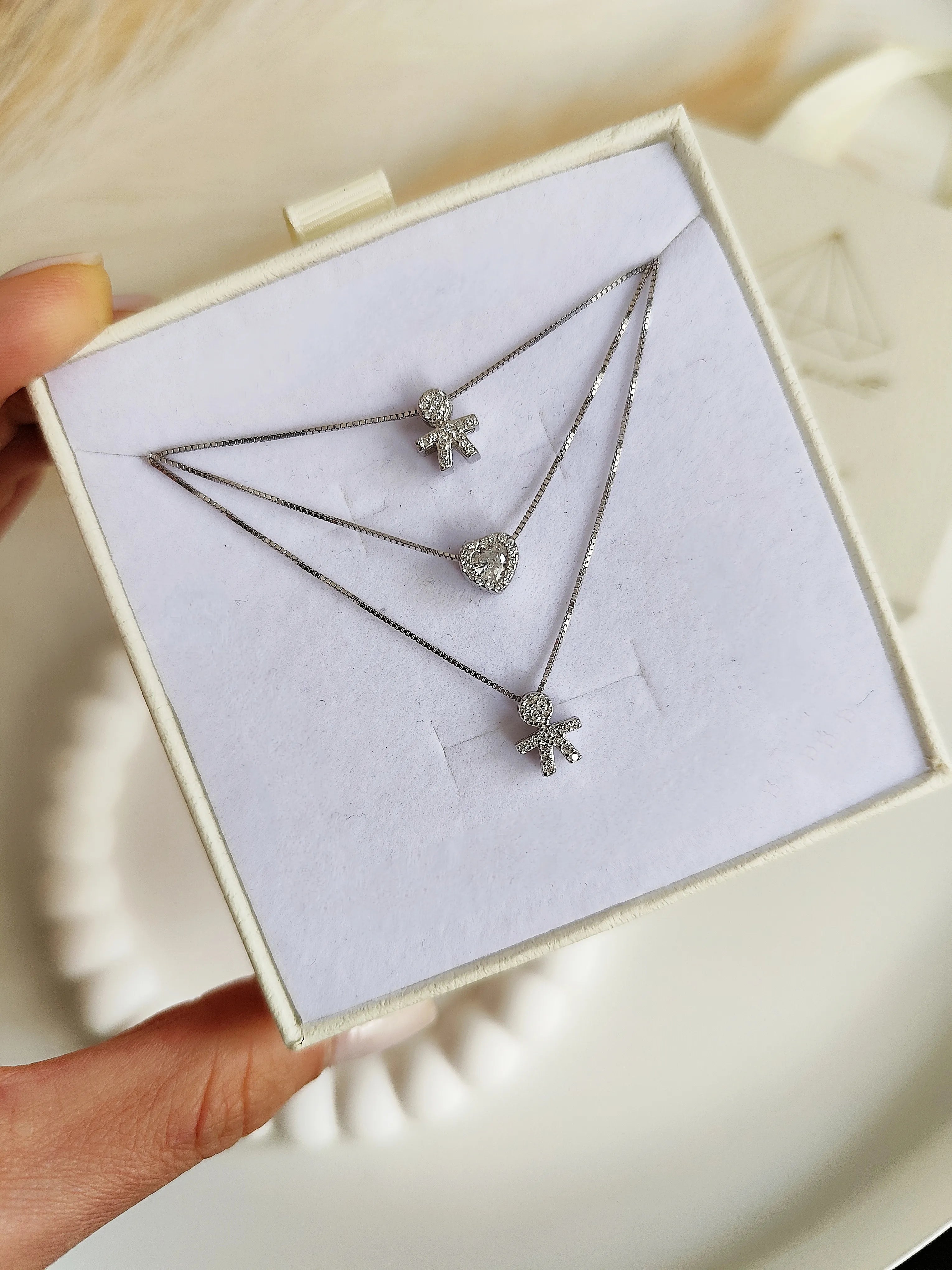 Collana Baby Cuore Piccolo - Tre Fili