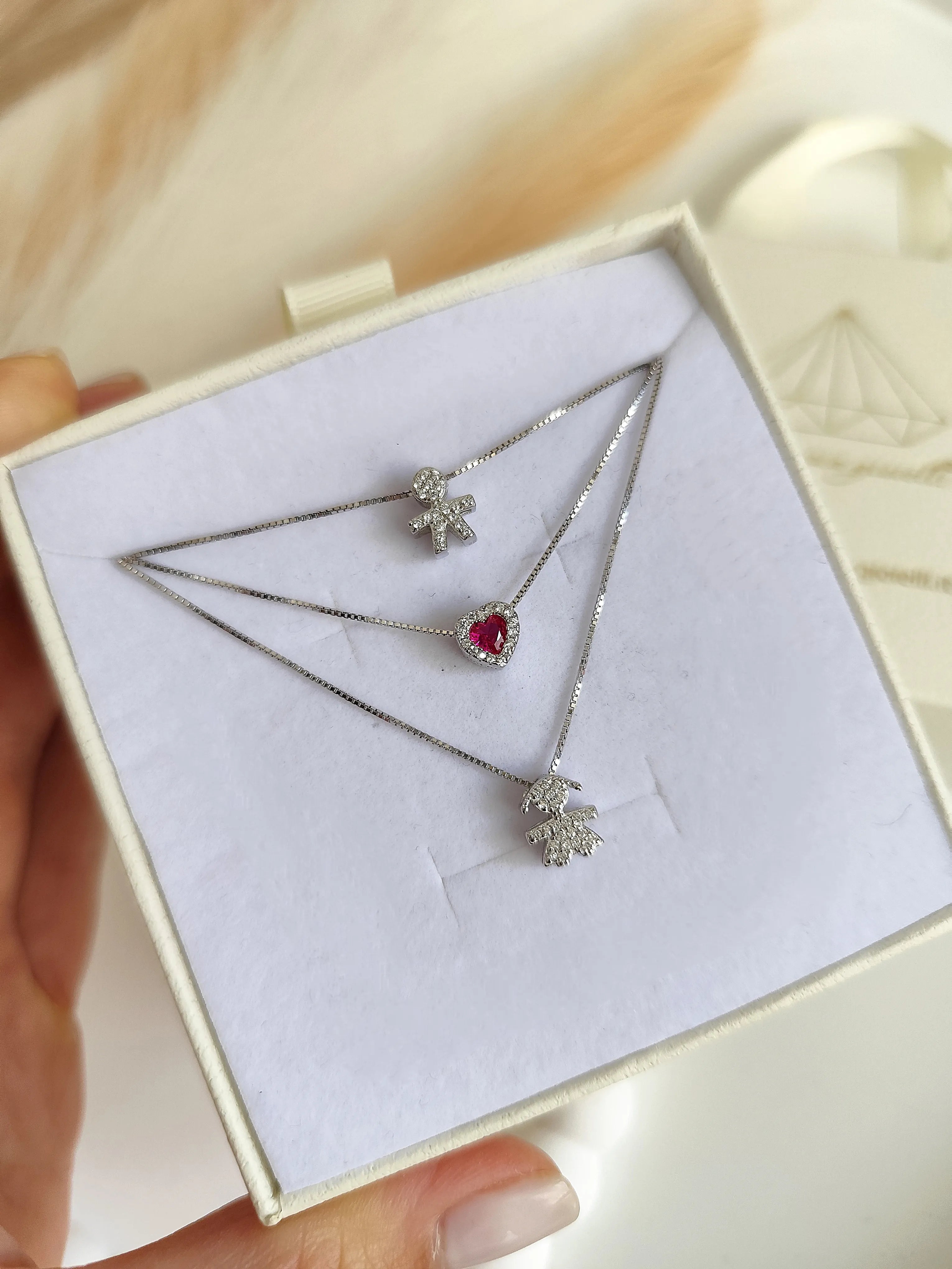 Collana Baby Cuore Piccolo - Tre Fili