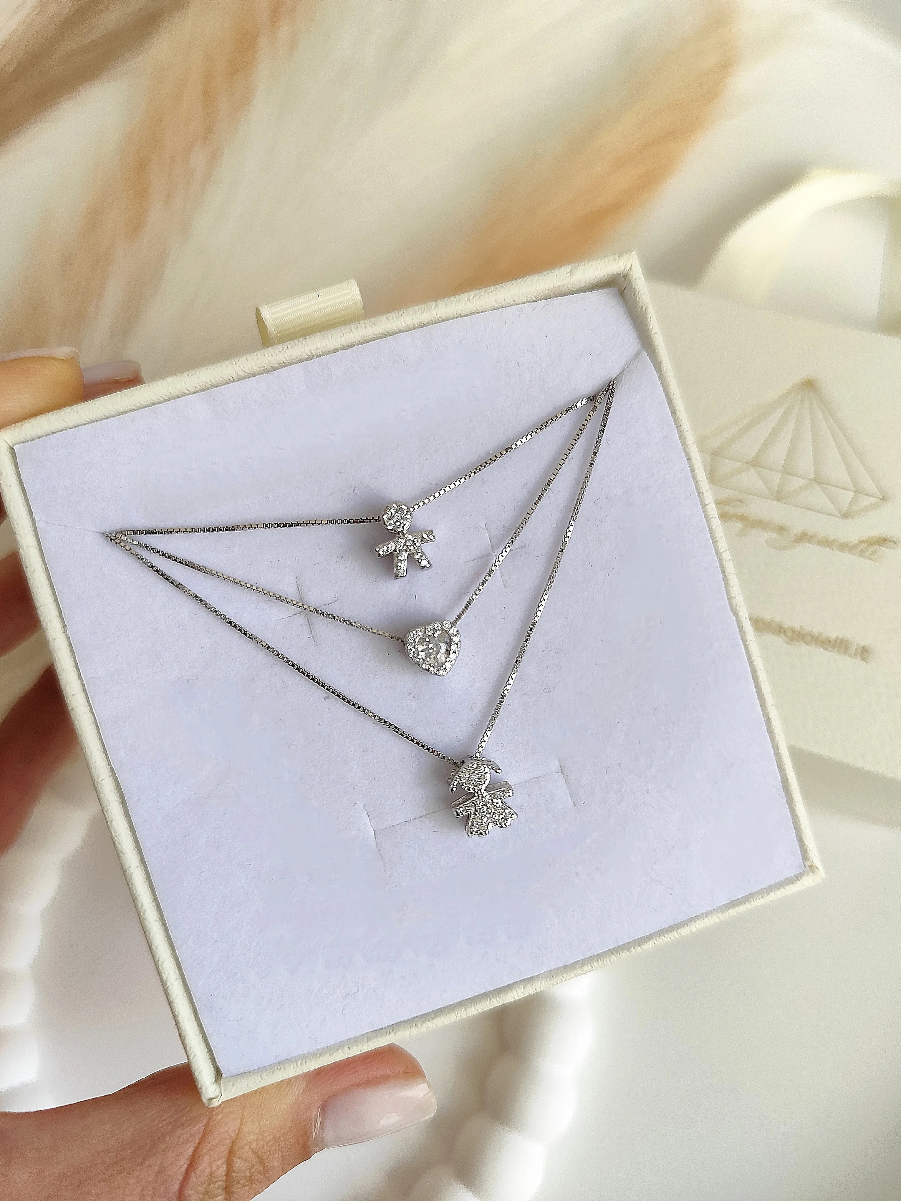Collana Baby Cuore Piccolo - Tre Fili