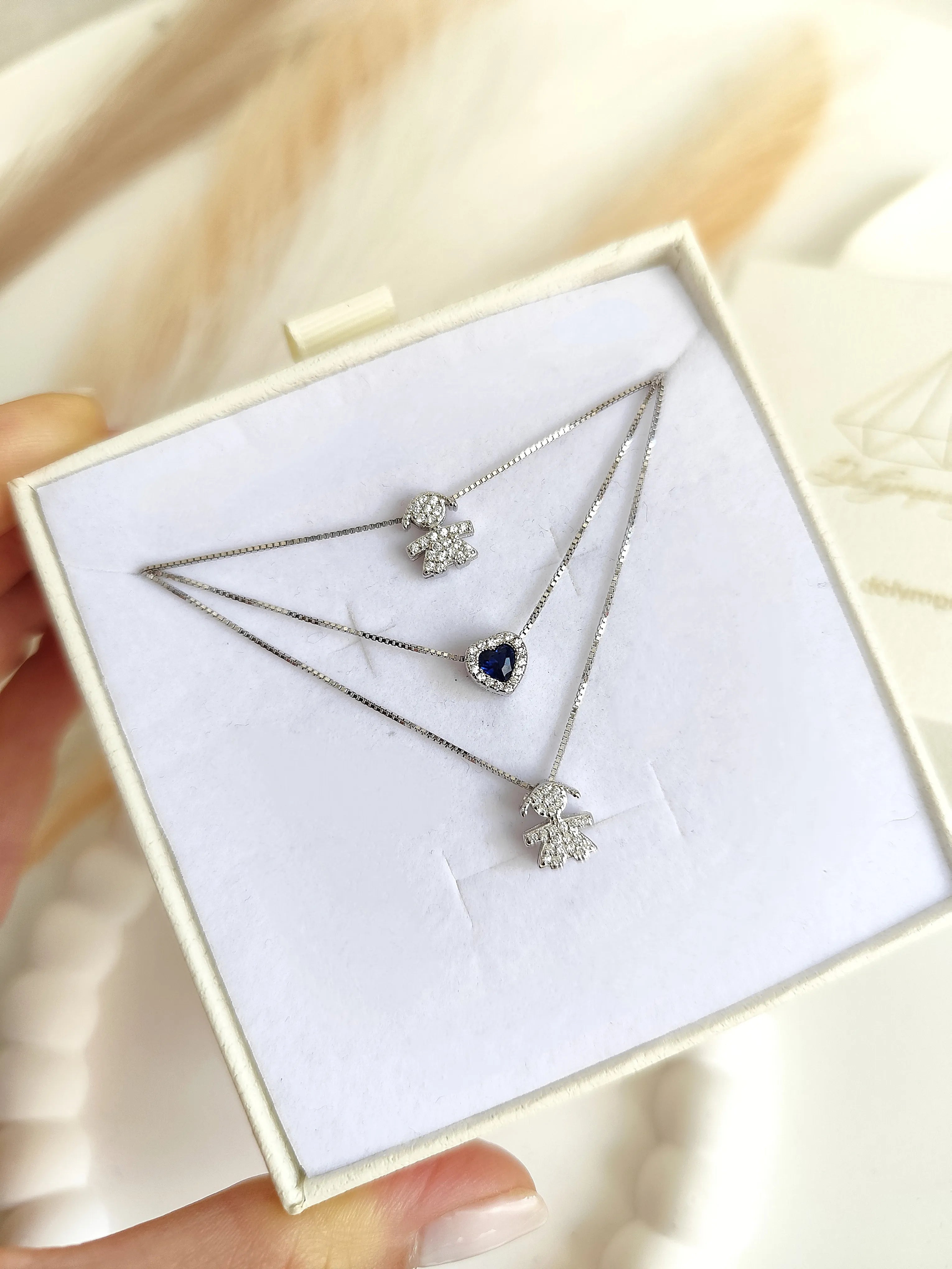 Collana Baby Cuore Piccolo - Tre Fili