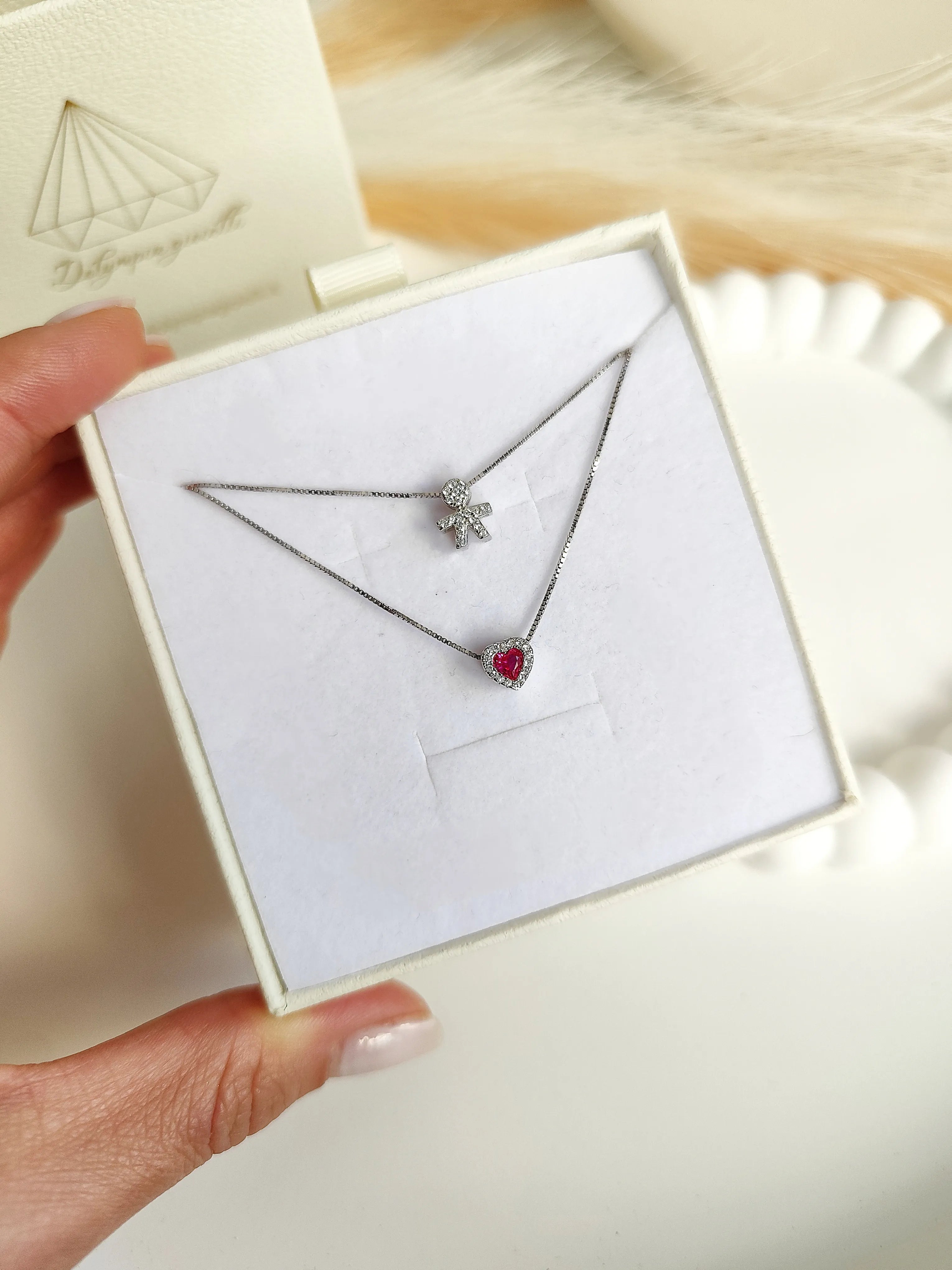 Collana Baby Cuore Piccolo - Doppio Filo