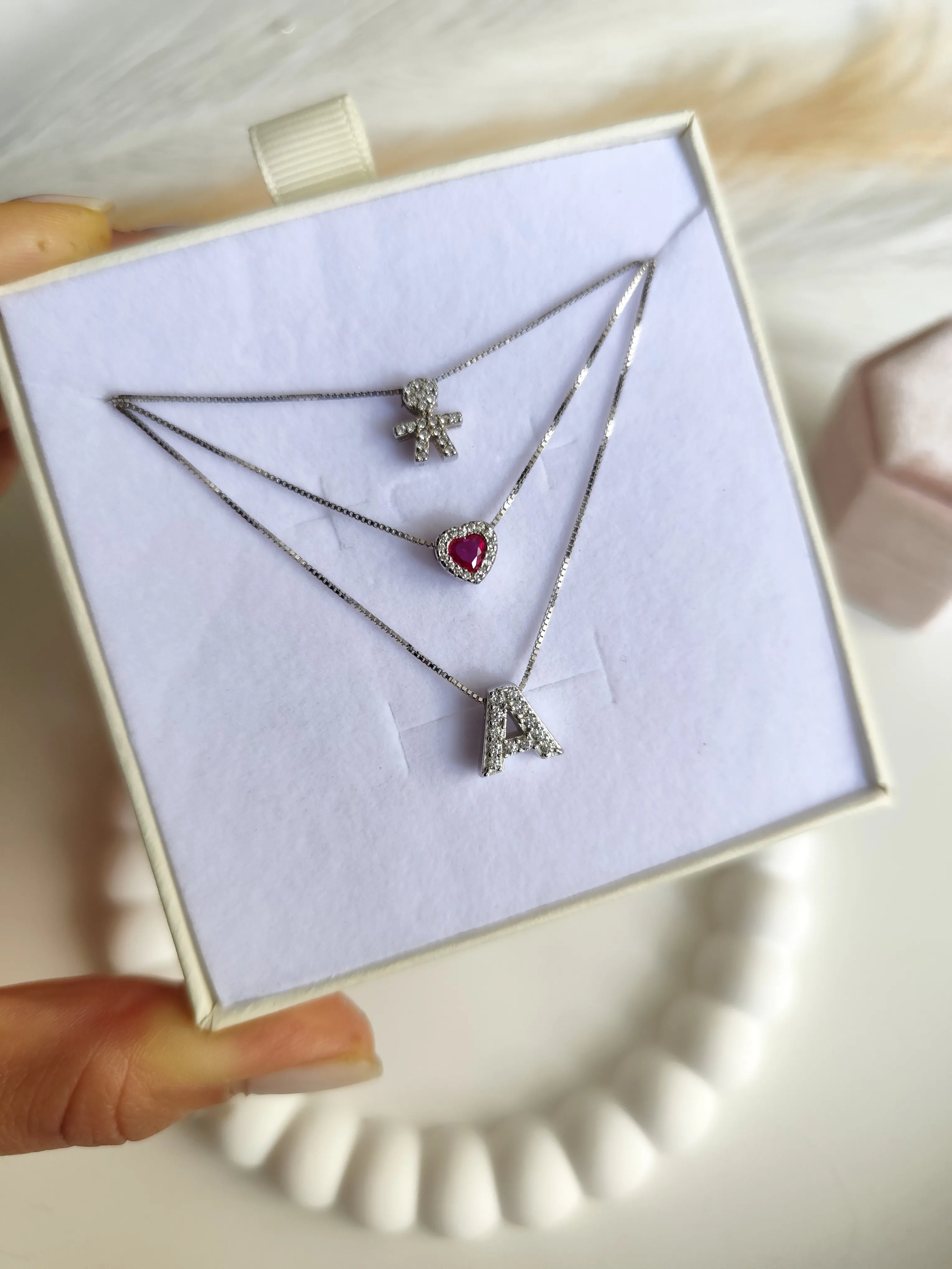 Collana Baby con Iniziali - Tre Fili