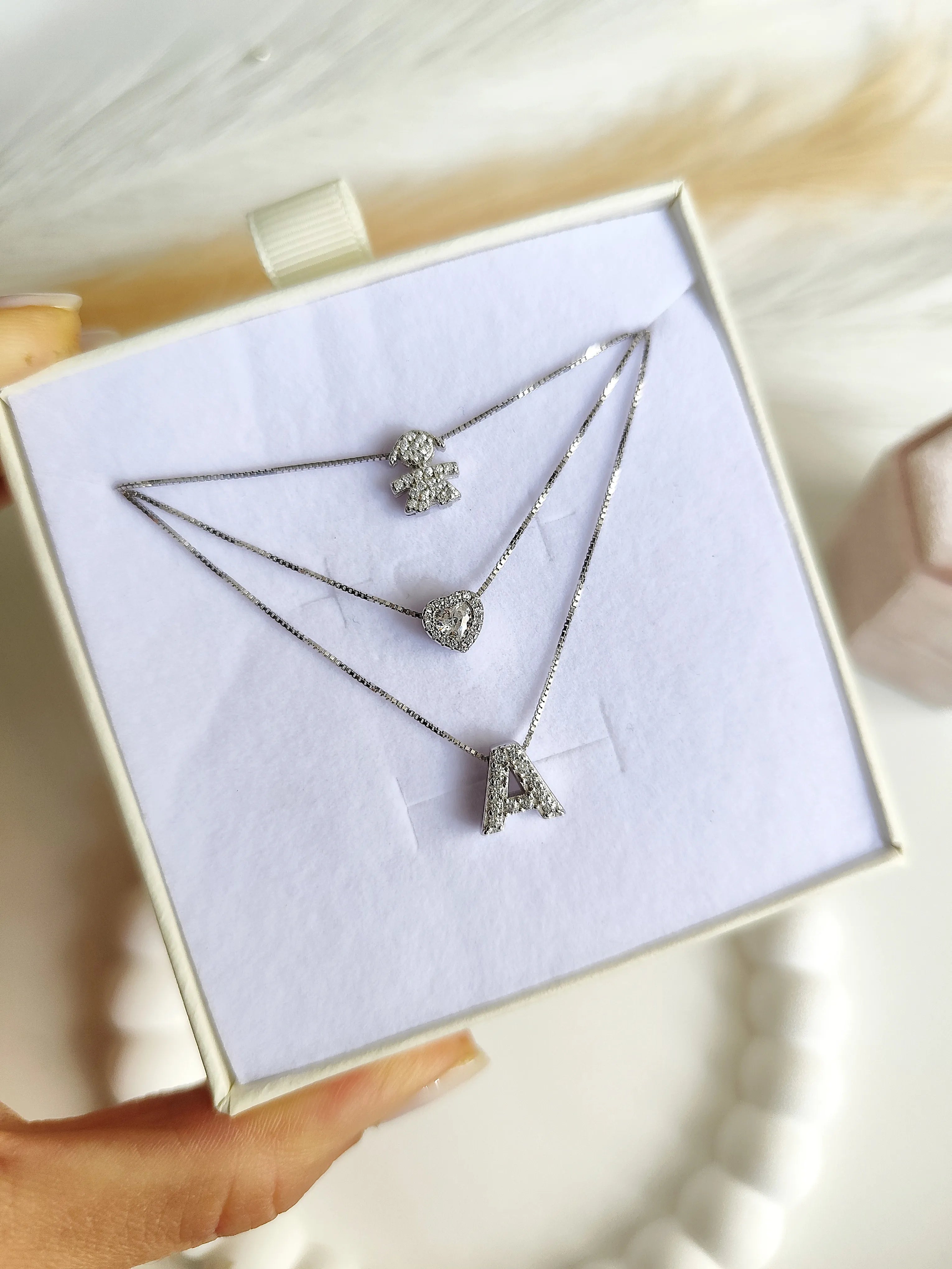Collana Baby con Iniziali - Tre Fili