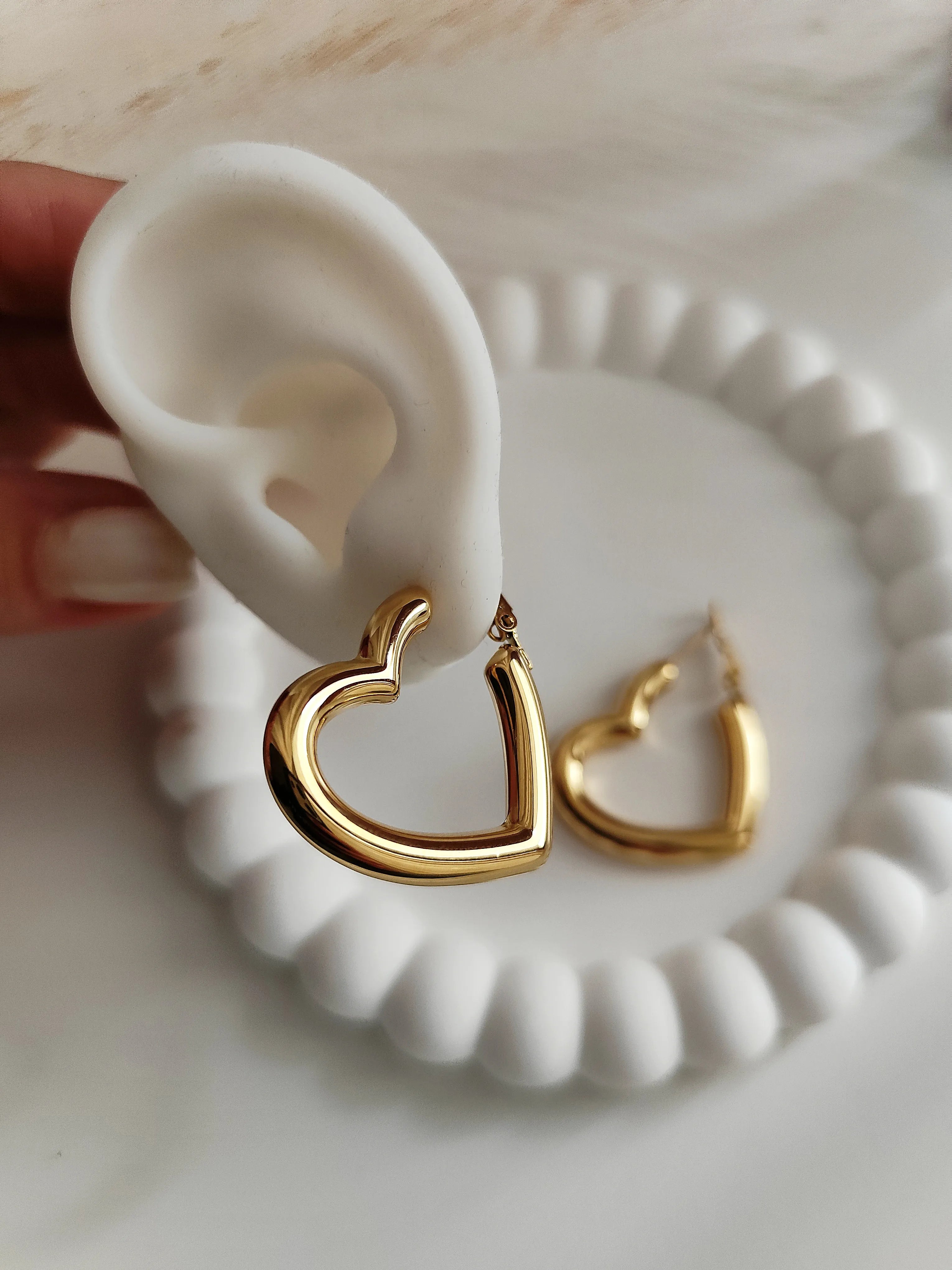 Orecchini Cuore Open Big