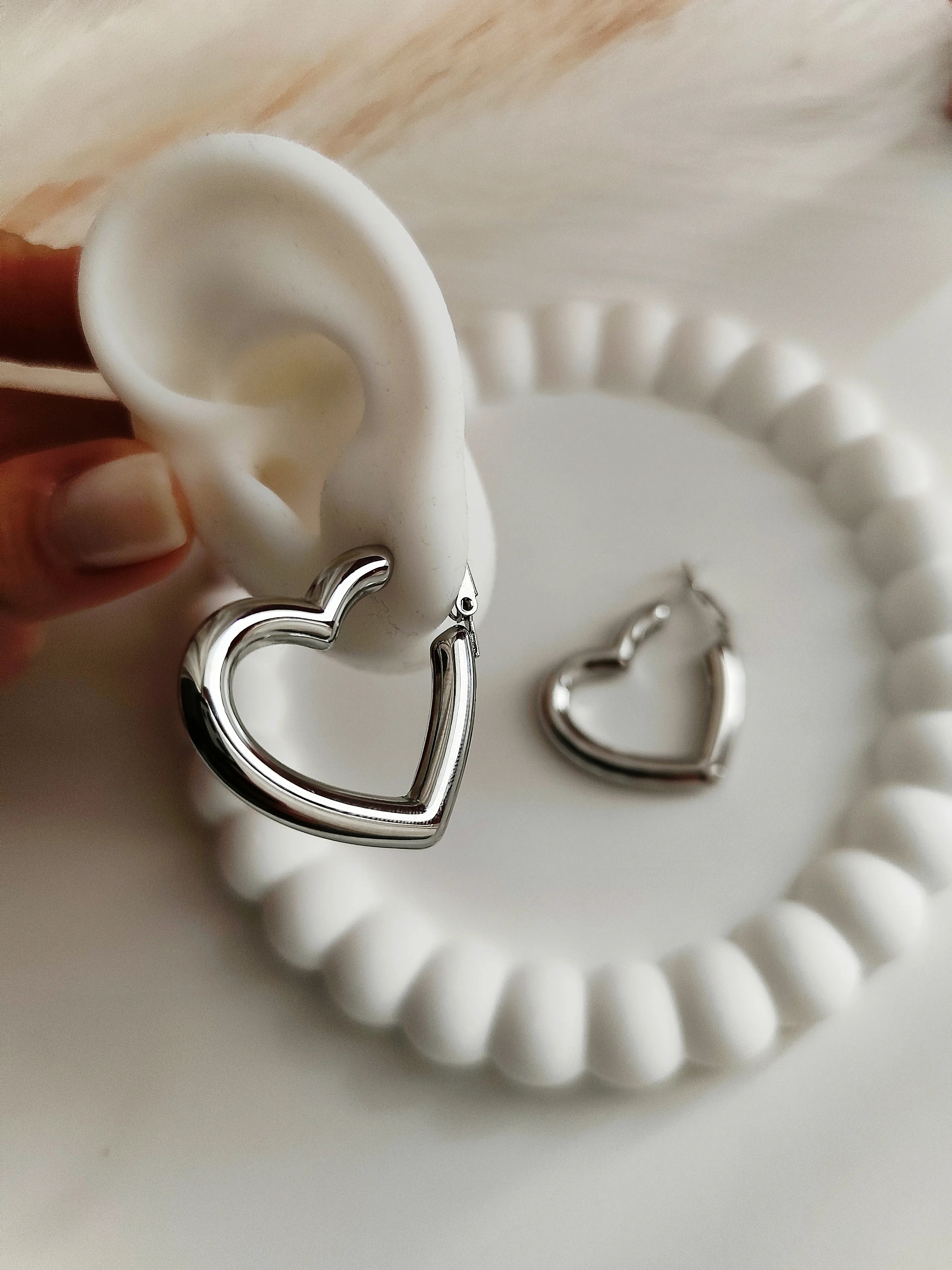 Orecchini Cuore Open Big