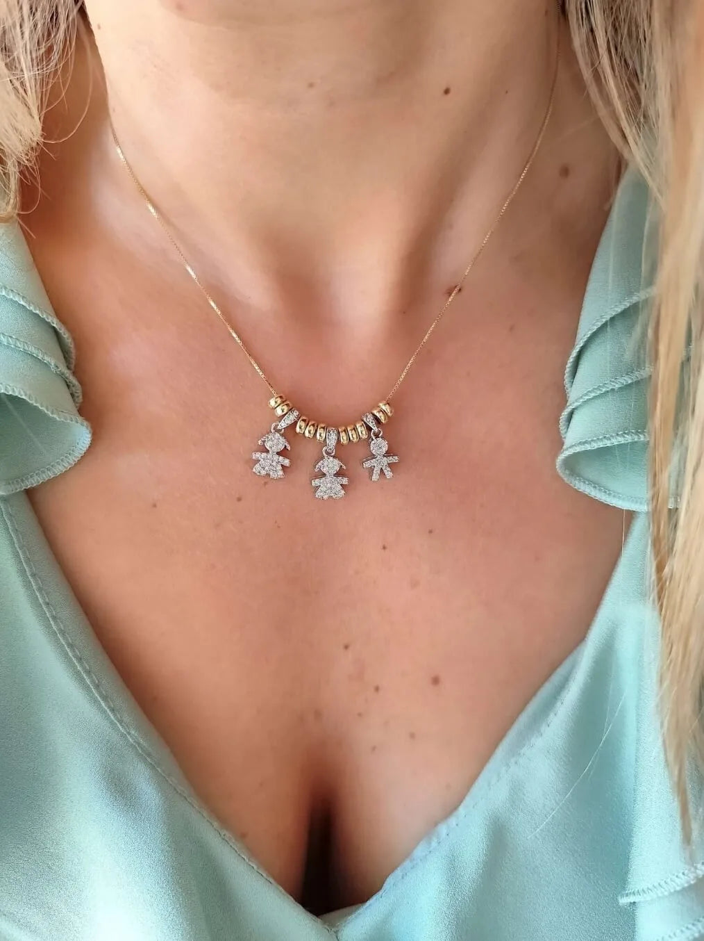 Collana Baby Charms Bicolore - Filo Singolo