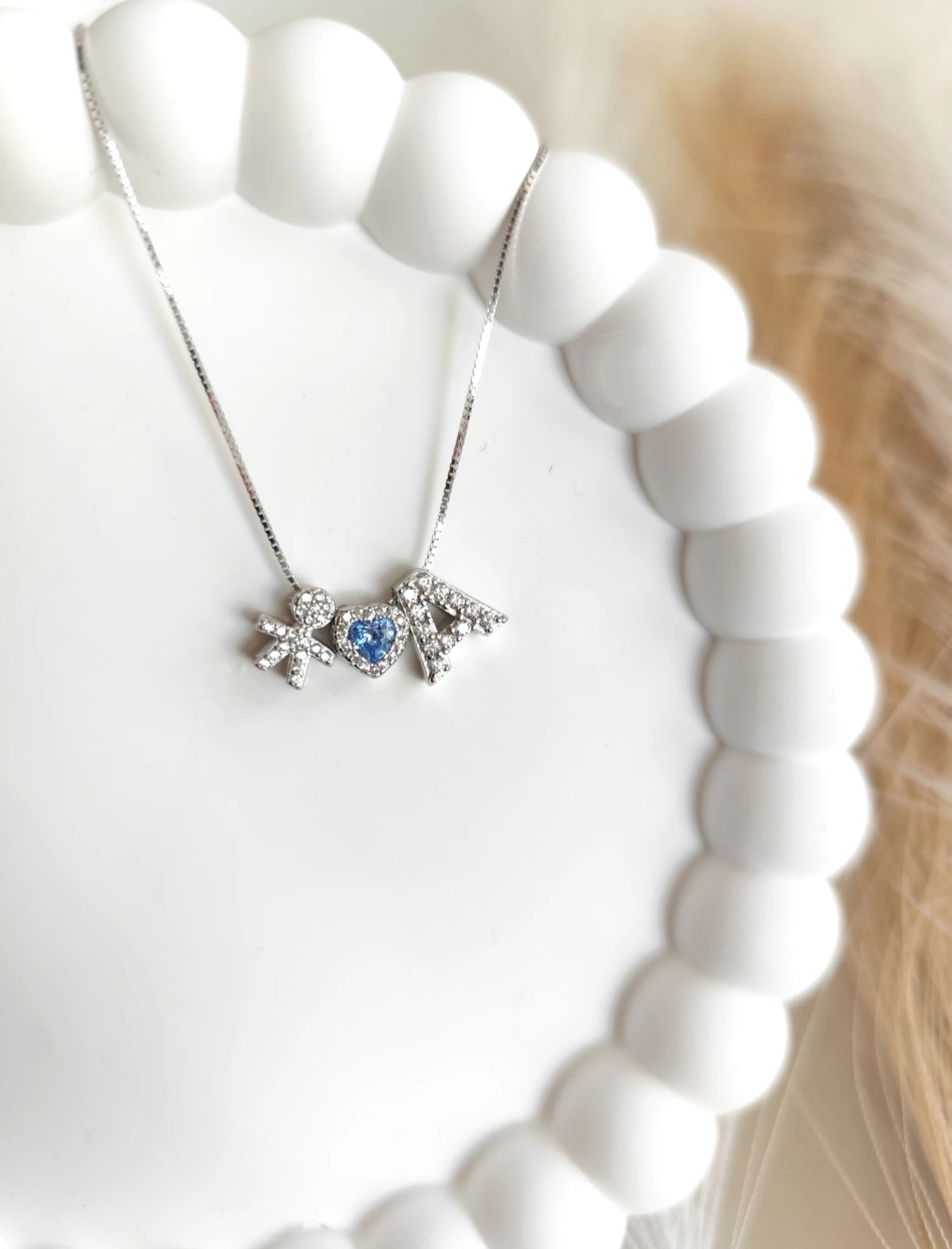 Collana Baby Cuore Piccolo con Iniziali - Filo Singolo