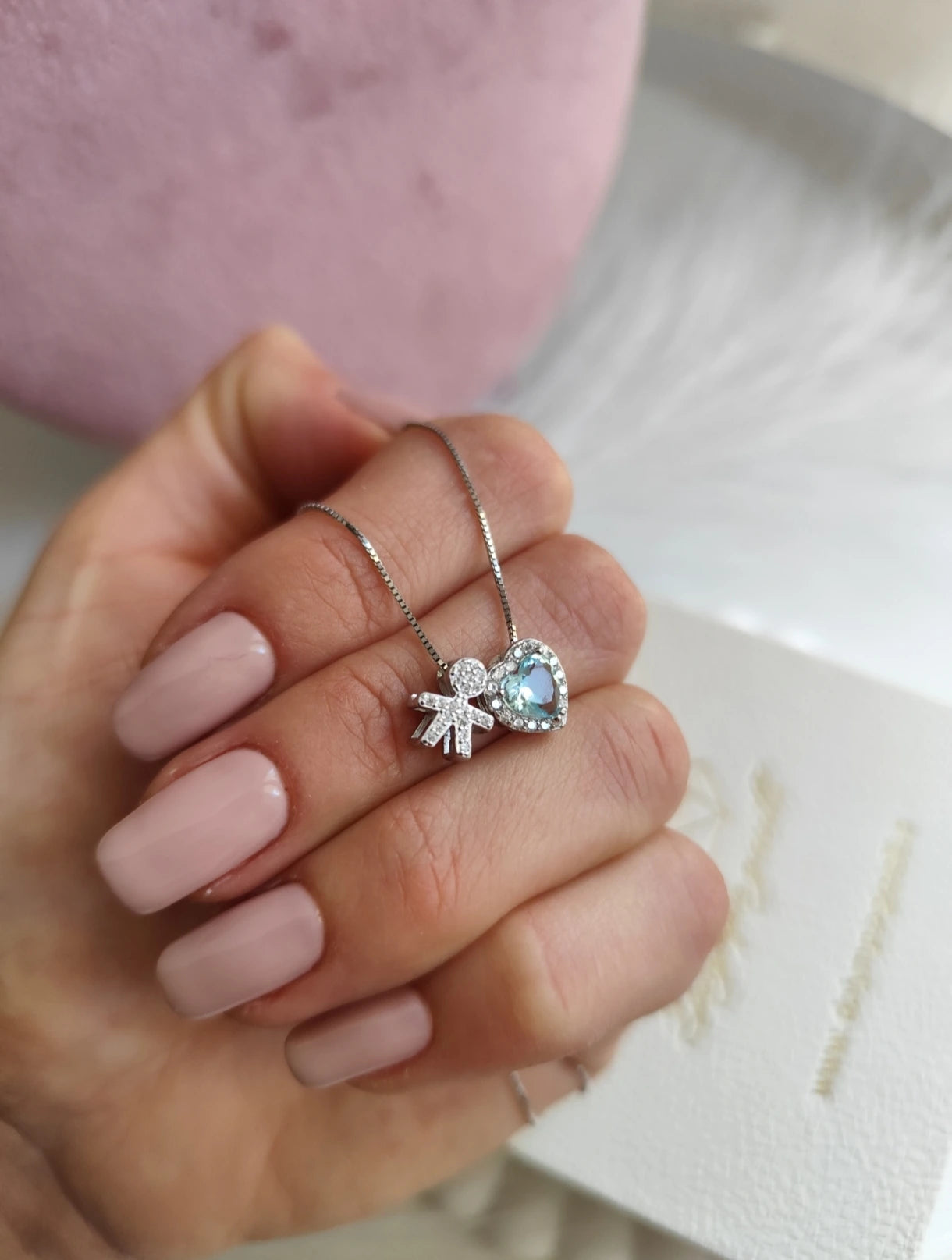 Collana Baby Singolo Cuore Grande - Filo Singolo