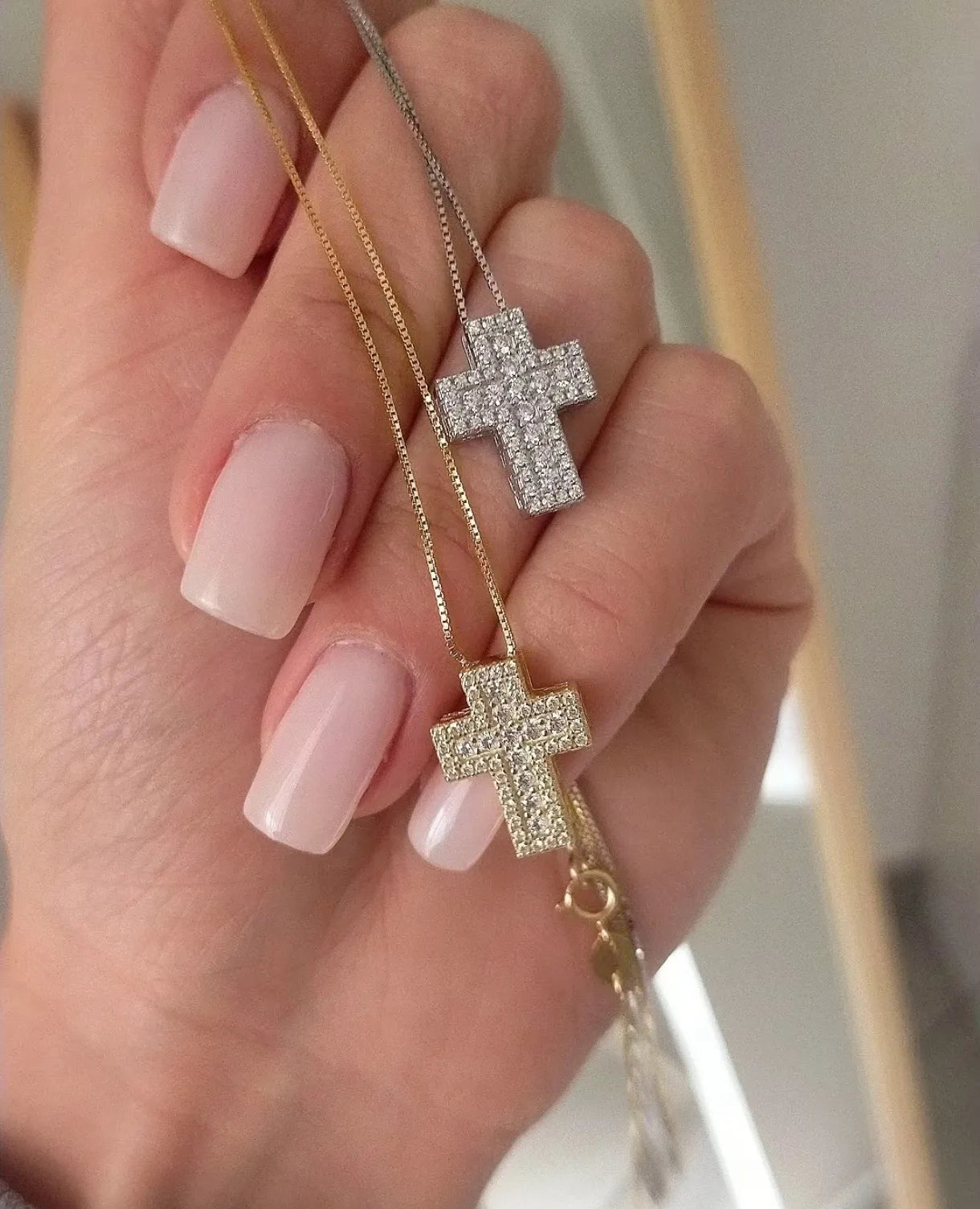 Collana Croce Zirconata Classica