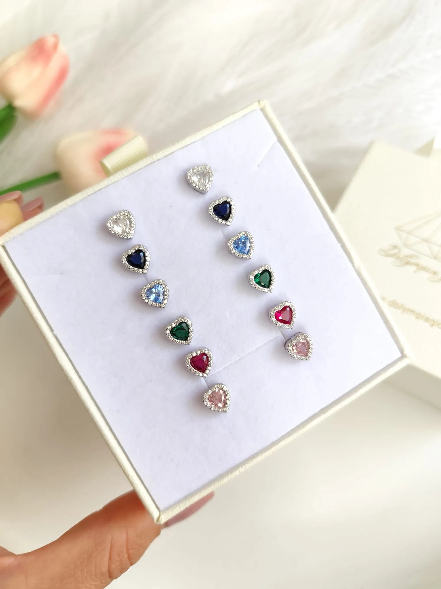 Orecchini Cuore Punto Luce Piccoli