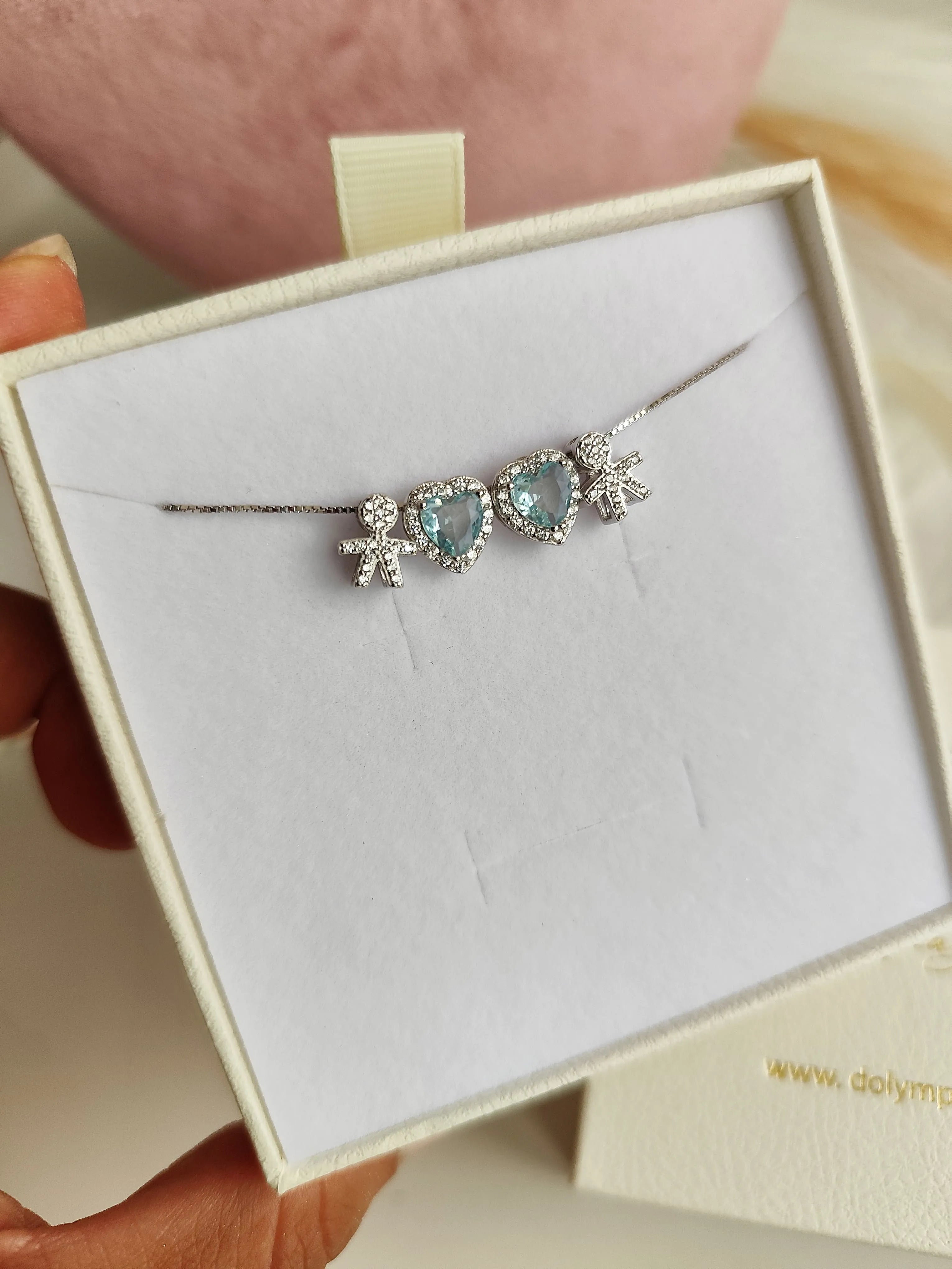 Collana Baby Doppio Cuore - Filo Singolo