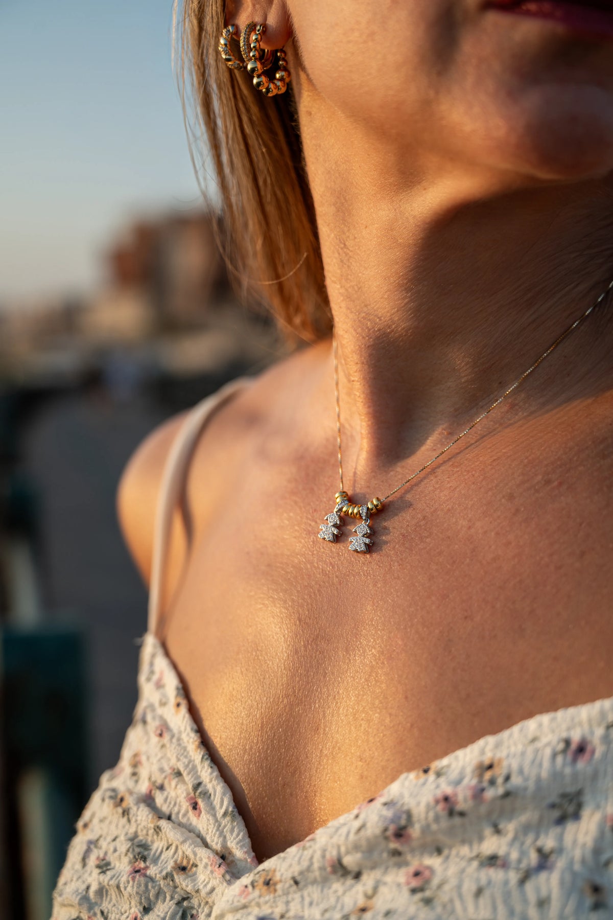 Collana Baby Charms Bicolore - Filo Singolo o Doppio