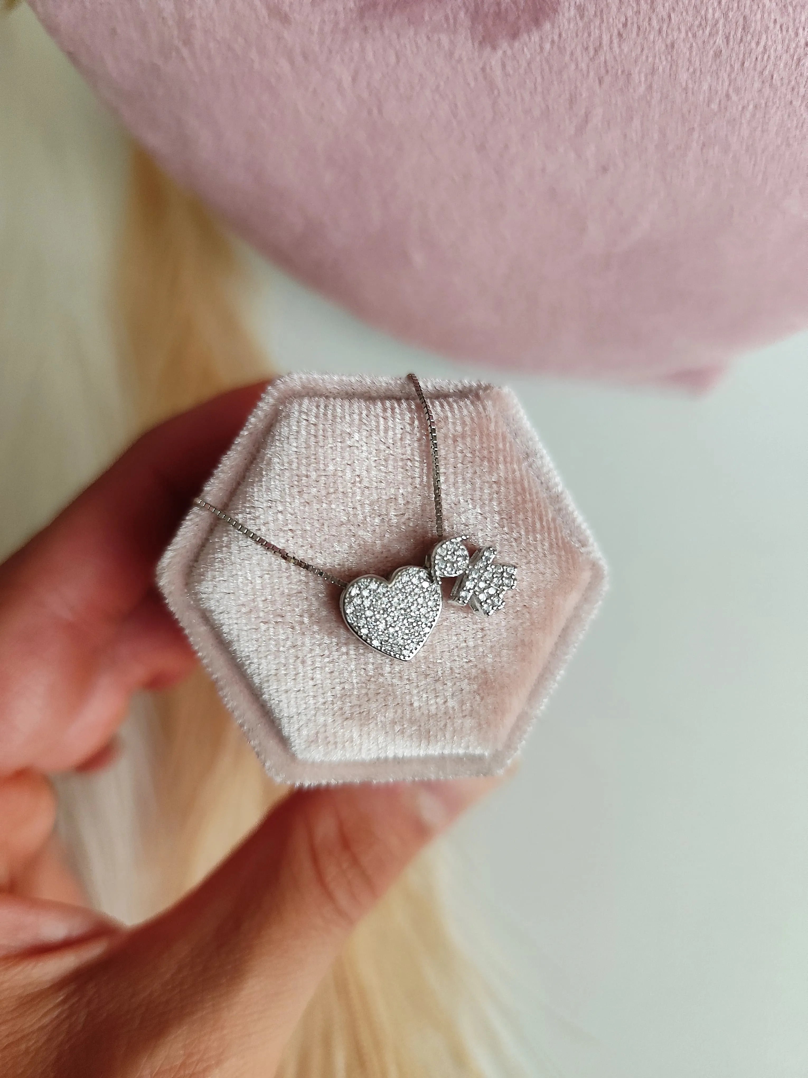 Collana Baby Cuore Pavé - Filo Singolo