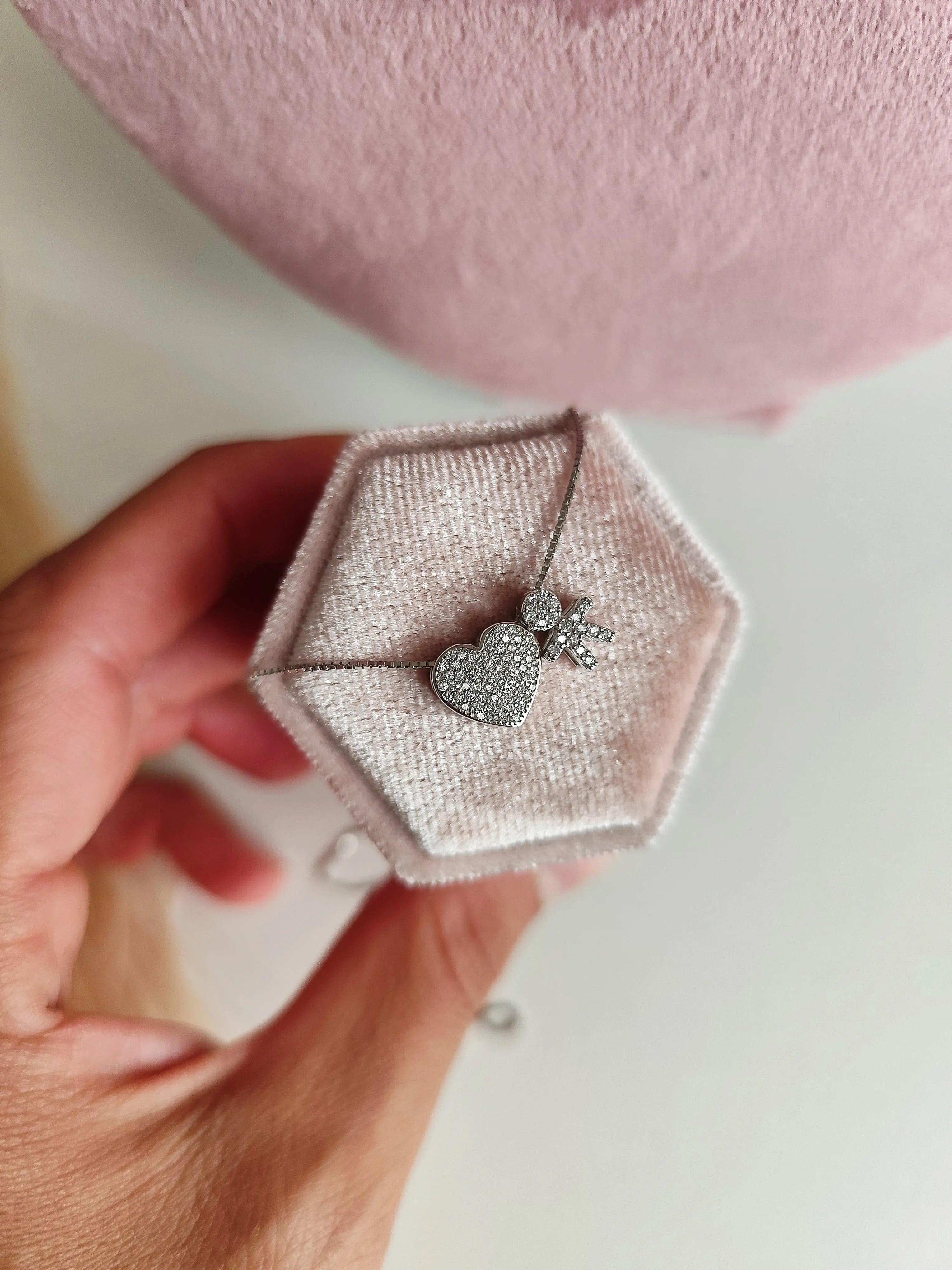 Collana Baby Cuore Pavé - Filo Singolo