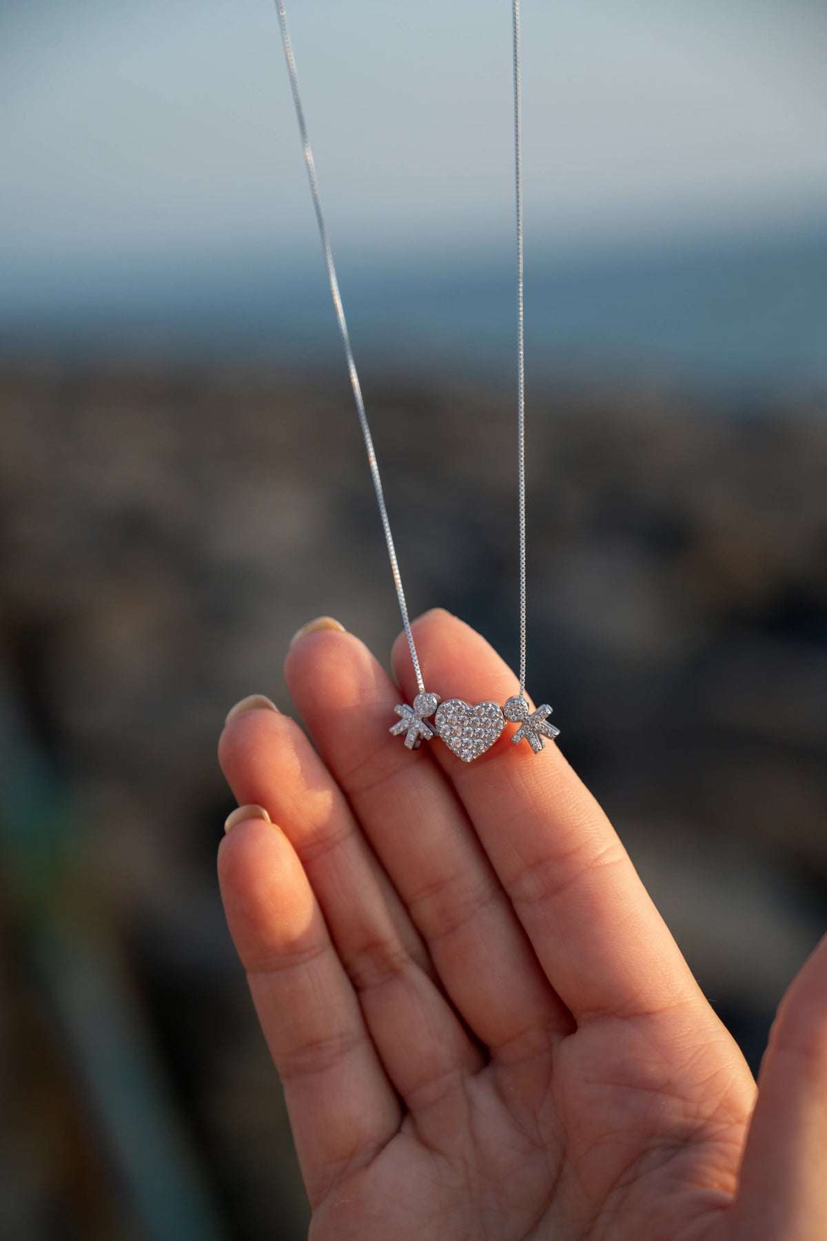 Collana Baby Cuore Pavé - Filo Singolo